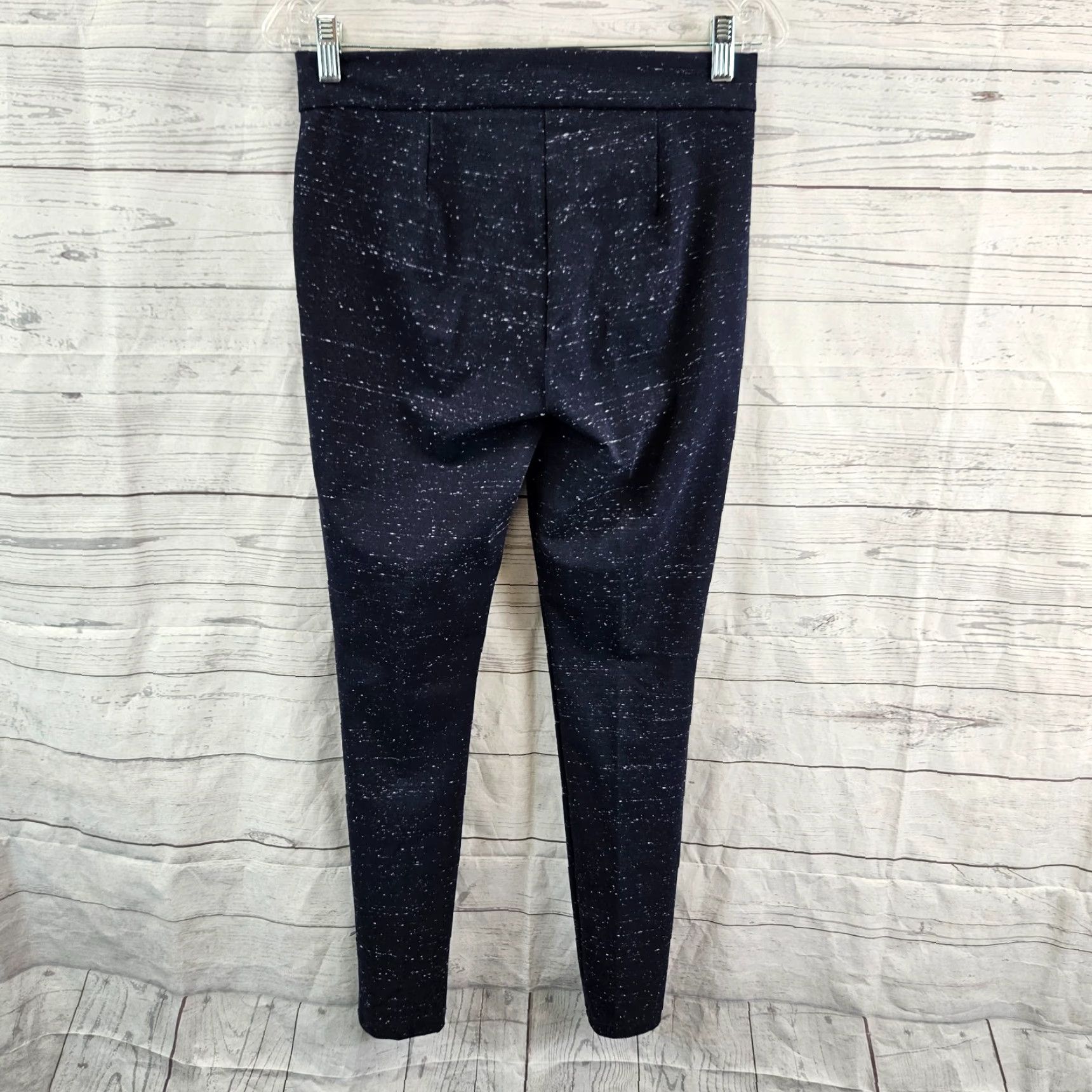 Loft Ann Taylor LOFT Womens Skinny Pants Sz 4 Blue White Mid Rise Rayon Blend Dress Pants Size 27" / US 4 / IT 40 - 3 Thumbnail