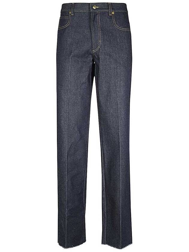 Gucci o1loc1c0226 758152 Denim Pant With Label in Navy Size 34" / US 12 / IT 48 - 2 Thumbnail