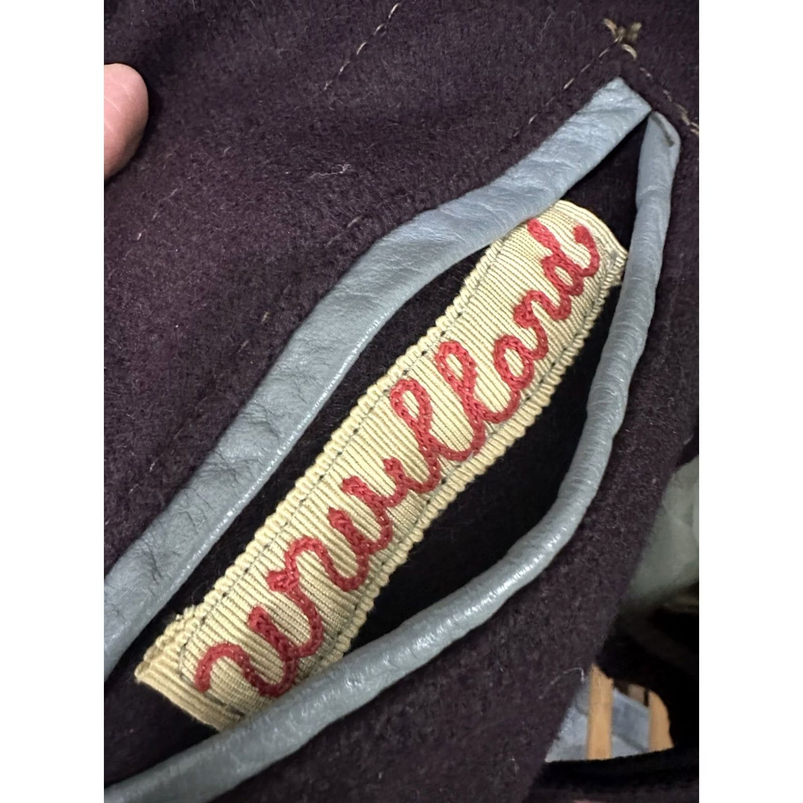 CO VTG 50s Lasley Knitting CO Wool Varsity Jacket Size 40 USA Maroon Leather Sleeve Mens Wool Coats & Jackets Size US XXS / EU 40 - 4 Thumbnail