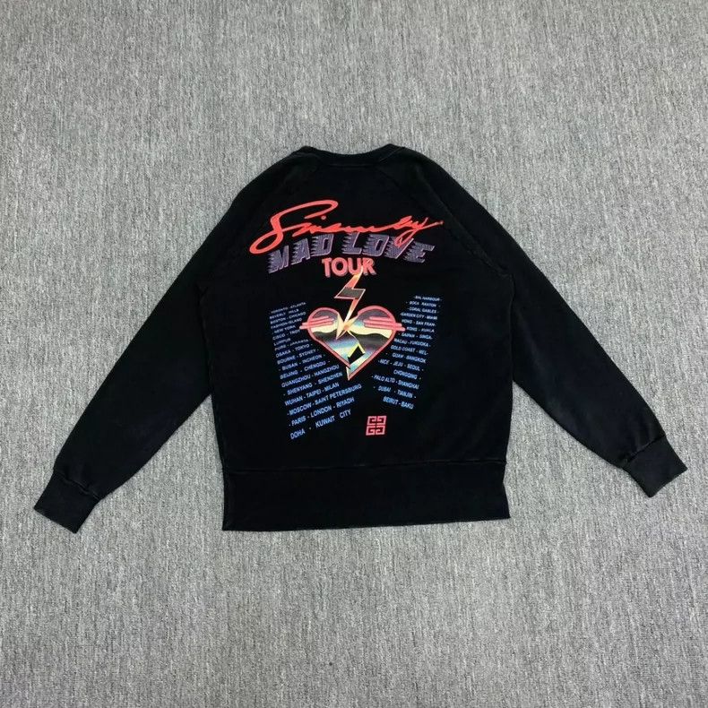 Givenchy Givenchy Black Lightning Letter Long Sleeve Hoodie Size XS Size US XS / EU 42 / 0 - 2 Thumbnail
