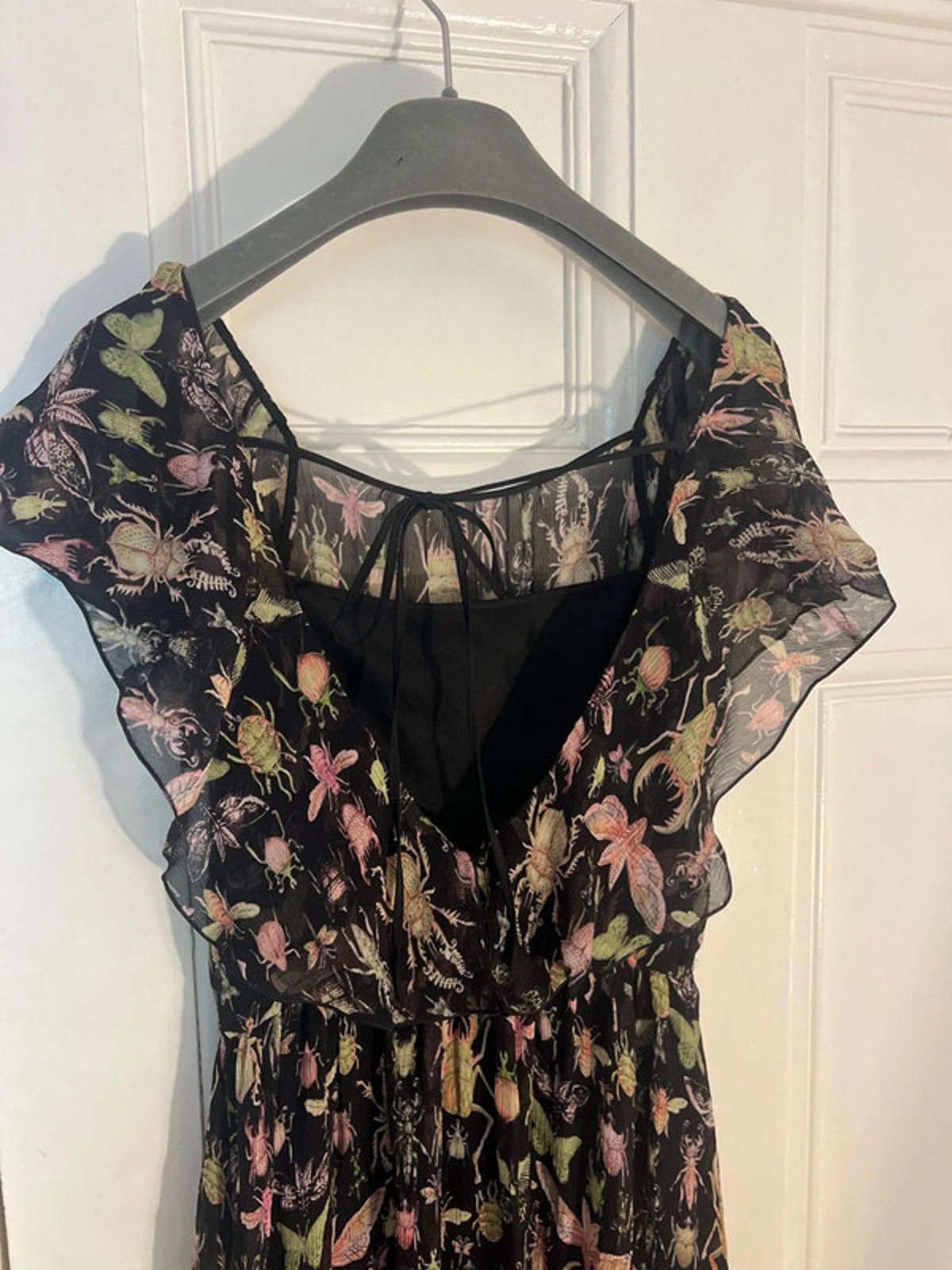 Valentino Valentino black bug butterfly print dress uk 6, US 4 Size XS / US 0-2 / IT 36-38 - 4 Thumbnail