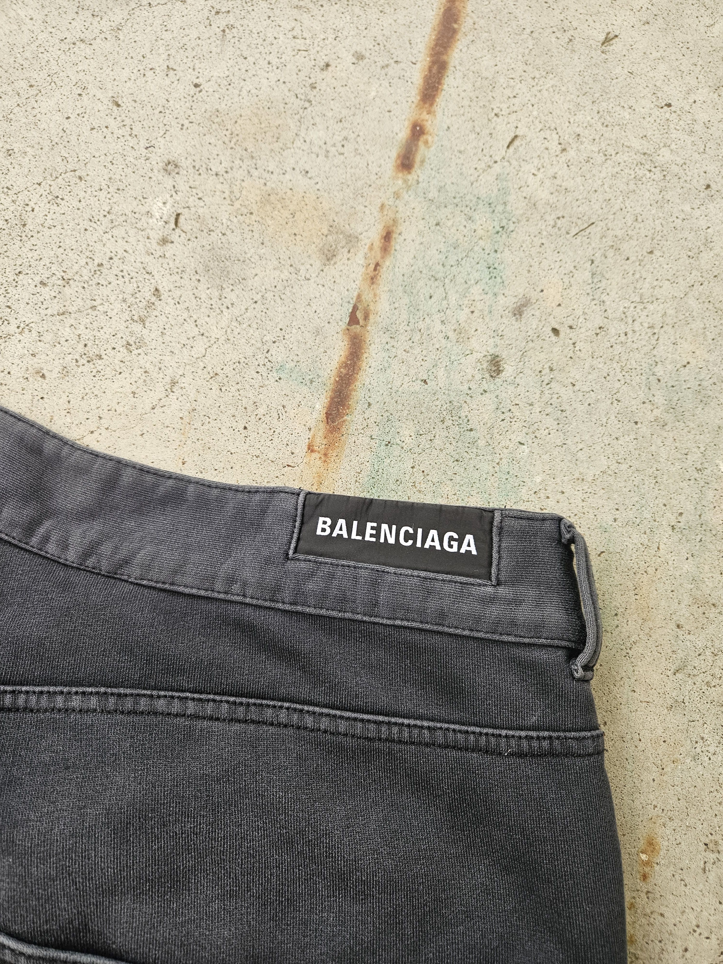 Balenciaga FW22 Gray Trompe-l'œil Denim Print Sweatpants Size US 40 / EU 56 - 3 Thumbnail
