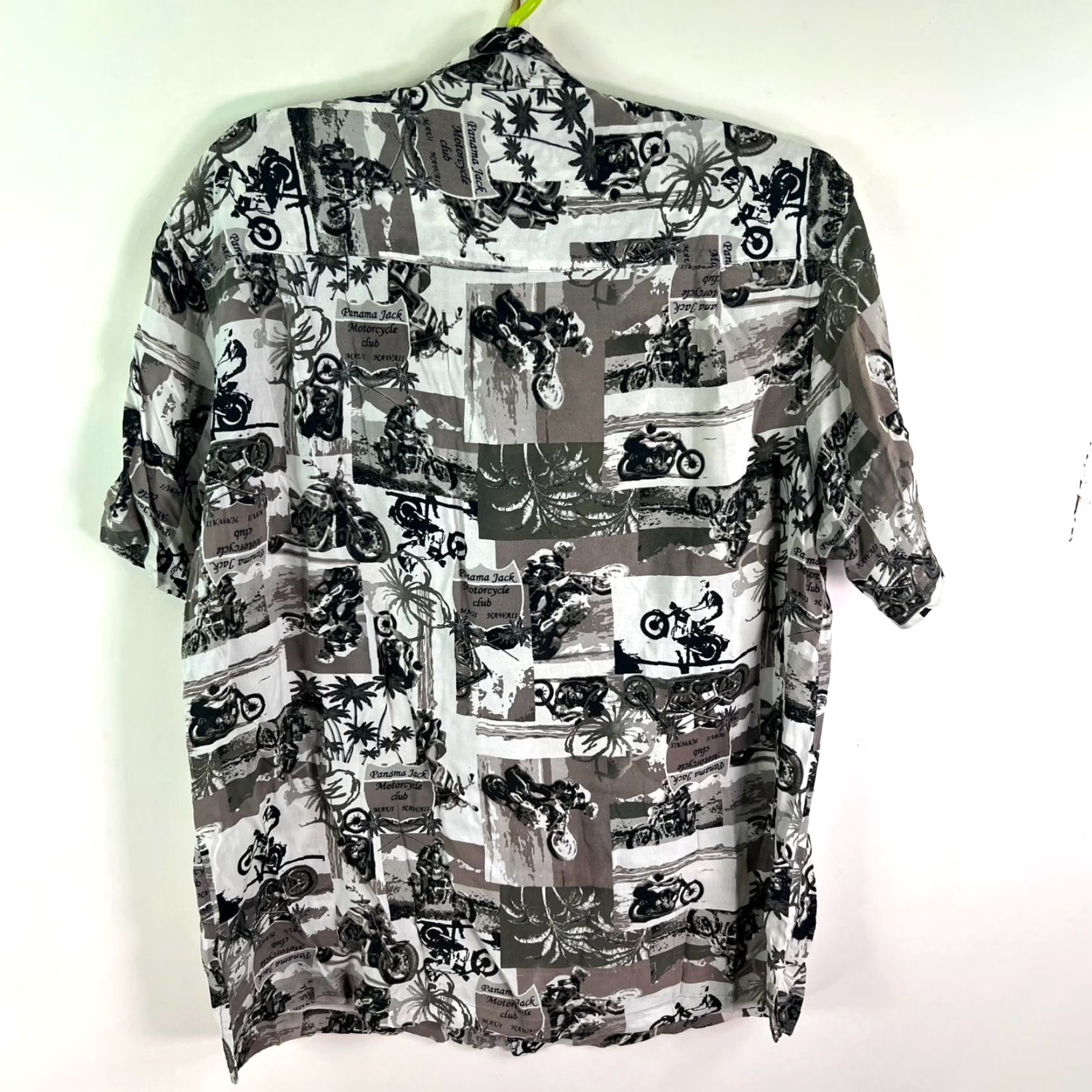 Panama Jack VINTAGE Panama Jack Motor Cycle Club Shirt Men L Black Tan Button-Up Graphic Print 52 Chest Motorcycle 90s Mens Size US L / EU 52-54 / 3 - 6 Thumbnail