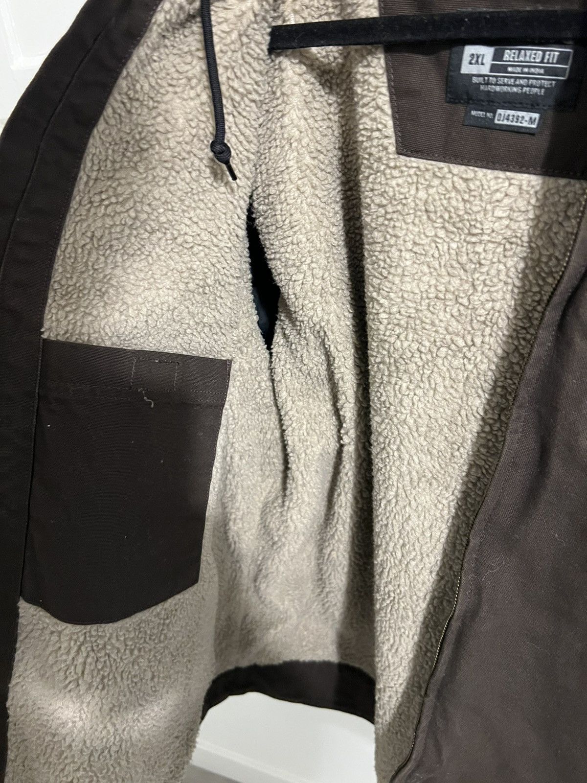 Carhartt Carhartt Washed Duck Sherpa Lined Hooded Work Jacket Size US XXL / EU 58 / 5 - 4 Thumbnail