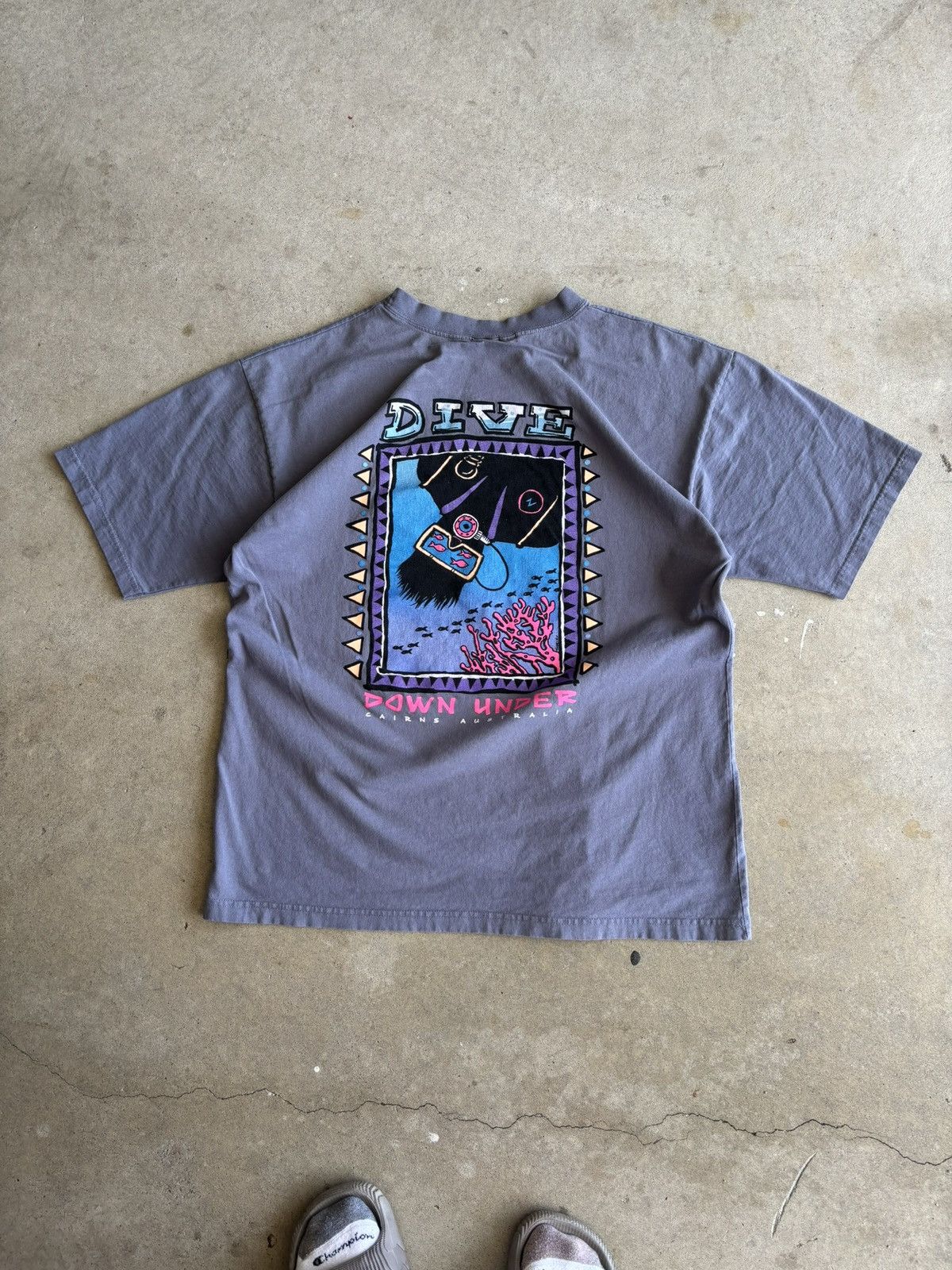 Other Vintage 90s Dive Done Under Caines Australia Boxy Scuba Tee Size US XL / EU 56 / 4 - 1 Thumbnail