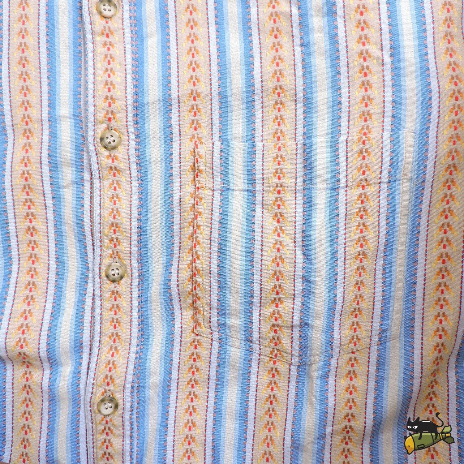 Kansai Yamamoto KANSAI MAN BY KANSAI YAMAMOTO STRIPED LONG SLEEVE SHIRT Size US L / EU 52-54 / 3 - 5 Thumbnail