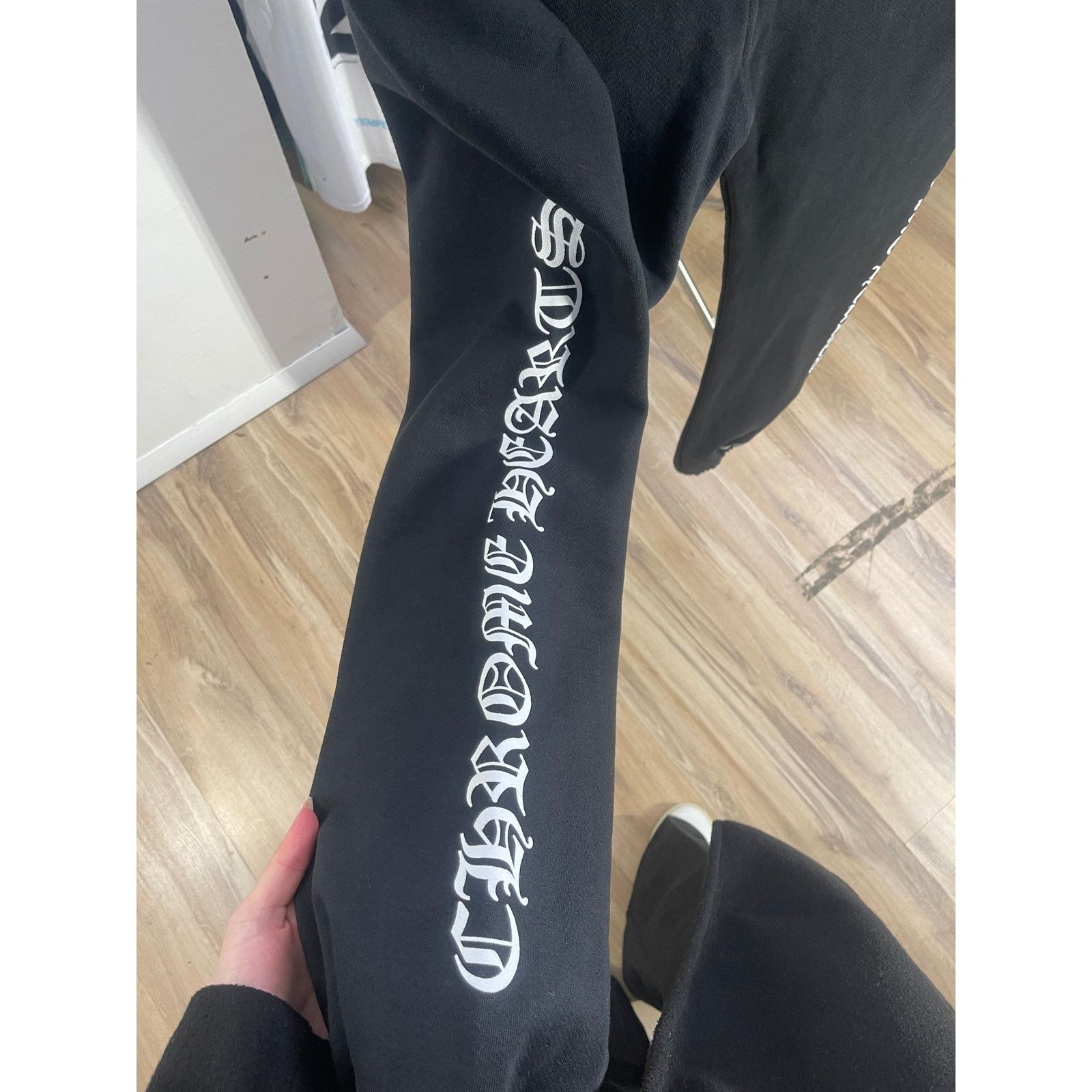 Chrome Hearts Chrome Hearts Scroll Logo Sweatpants “Black” Size Large Size US 36 / EU 52 - 4 Thumbnail