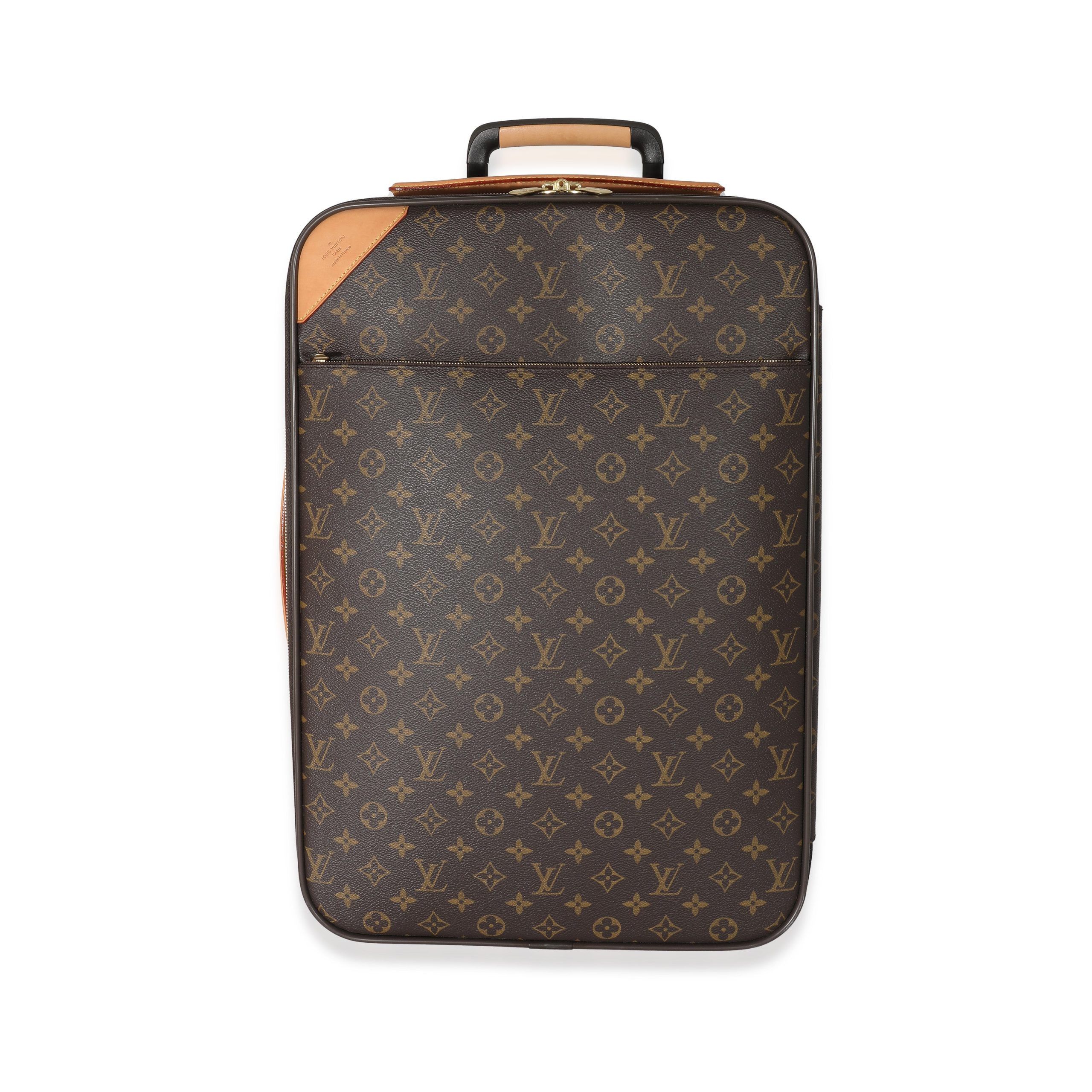 image of Louis Vuitton Monogram Canvas Pegase 55 in Brown, Women's