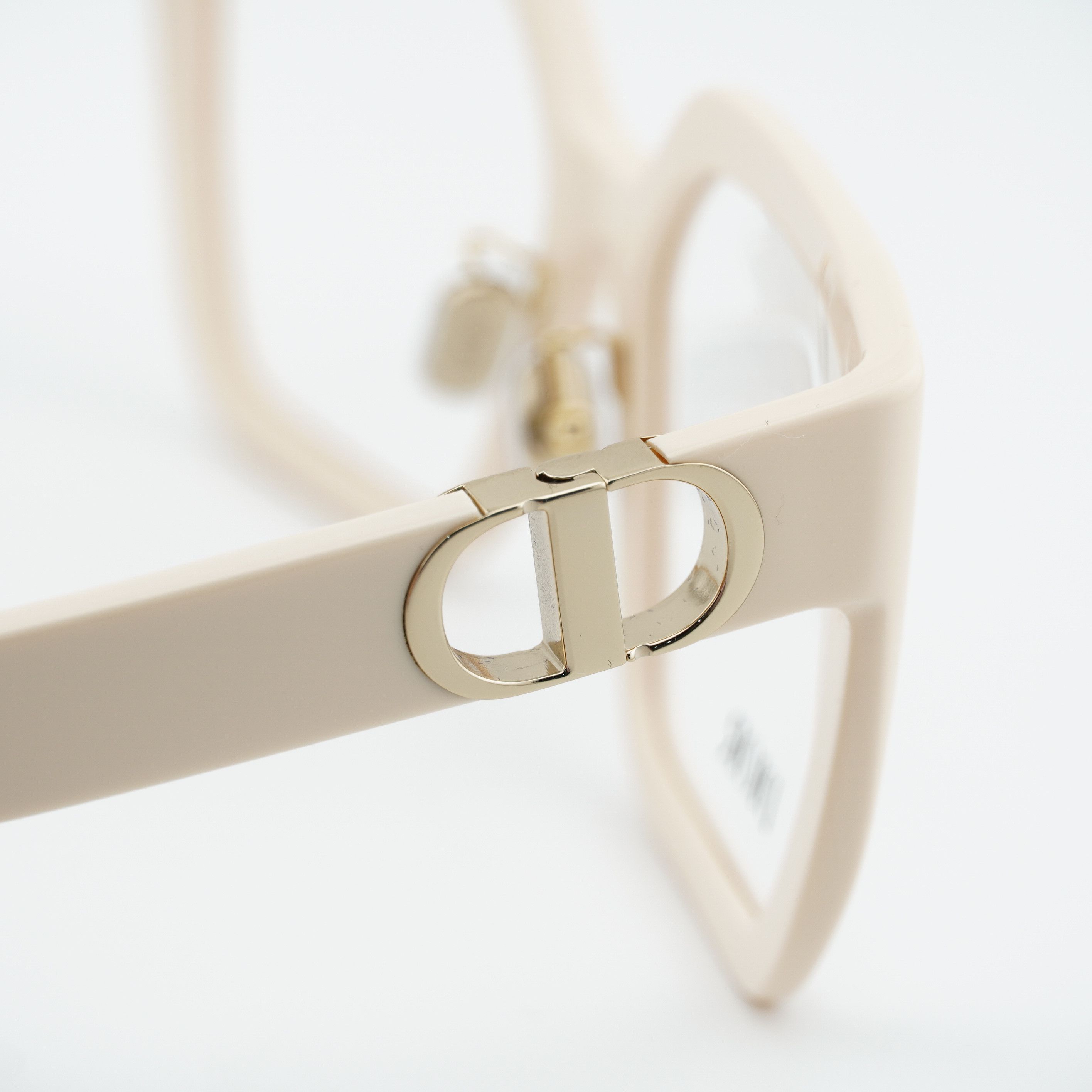 Dior Dior 30MONTAIGNEO S1F 9500 Eyeglasses Ivory 55mm Square Fram Size ONE SIZE - 4 Thumbnail