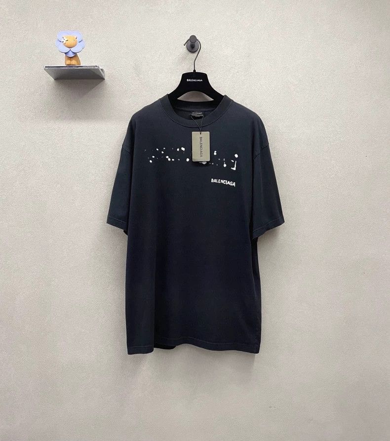 Balenciaga Balenciaga Logo Letter Printed Crew Neck Short Sleeve T-Sh Size US M / EU 48-50 / 2 - 1 Thumbnail