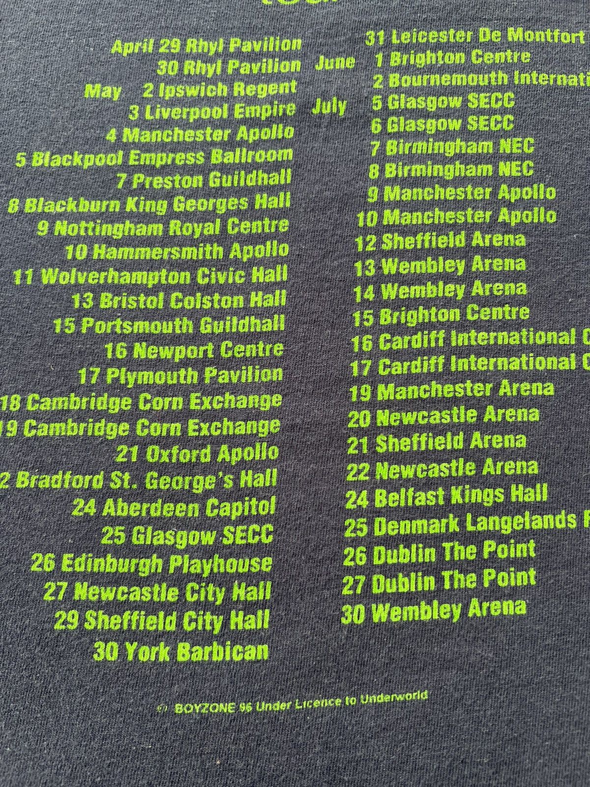 Band Tees Vintage 1996 Boyzone Tour 96 Pop Band Navy T-shirt Size US L / EU 52-54 / 3 - 14 Thumbnail