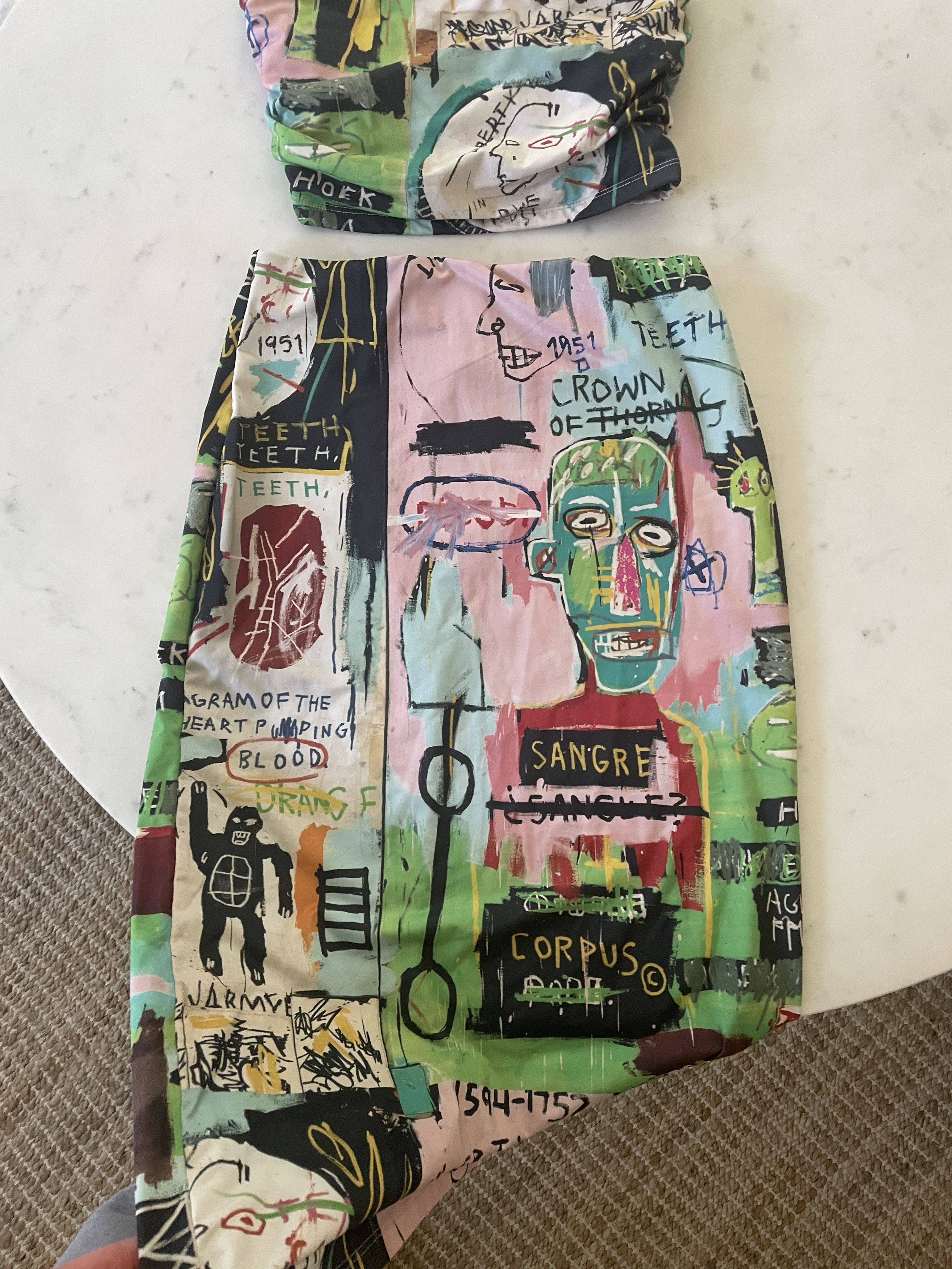 Bershka basquiat two piece set bershka artistic Size S / US 4 / IT 40 - 2 Thumbnail
