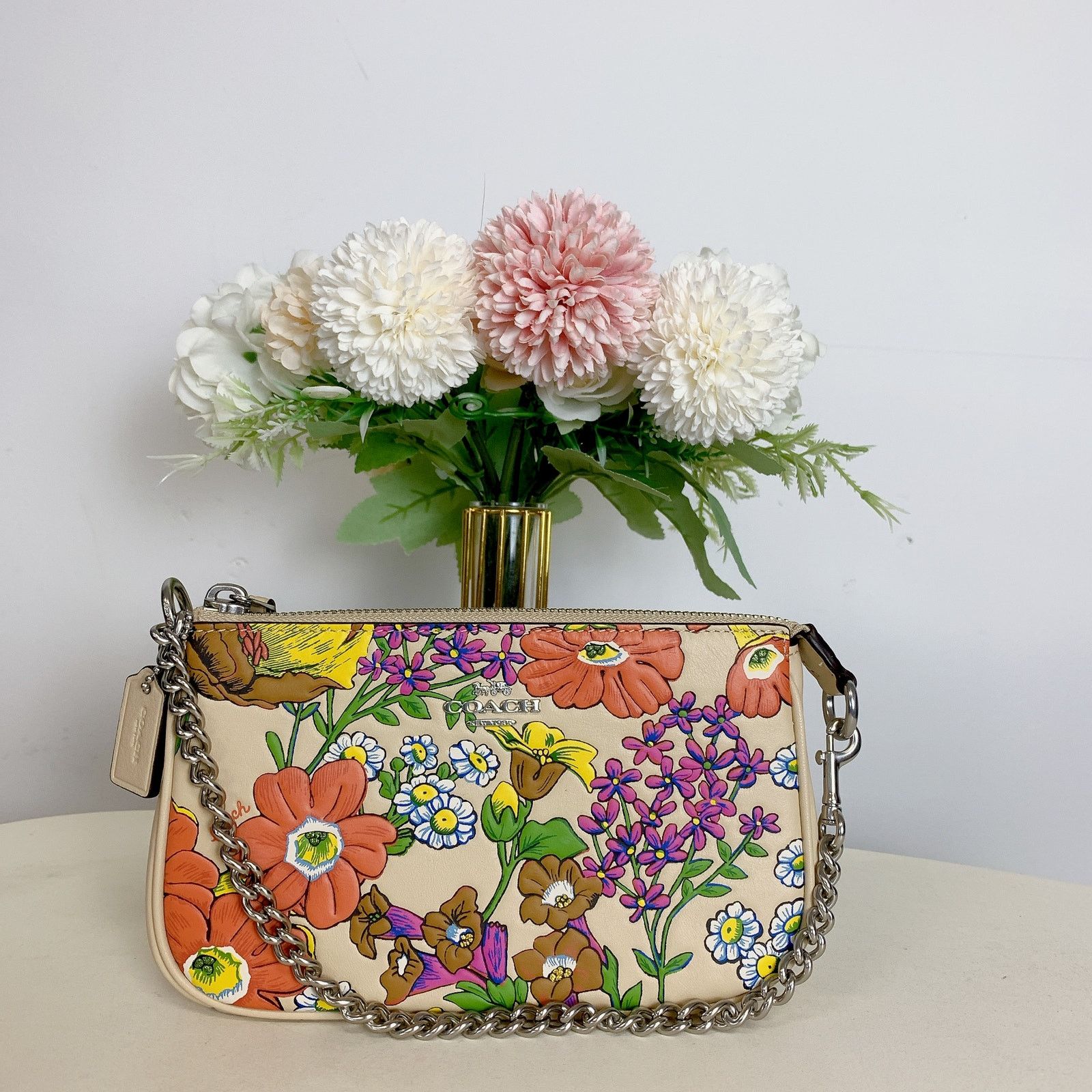 Coach COACH CR365 NOLITA 19 WITH FLORAL PRINT IN IVORY MULTI Size ONE SIZE - 3 Thumbnail