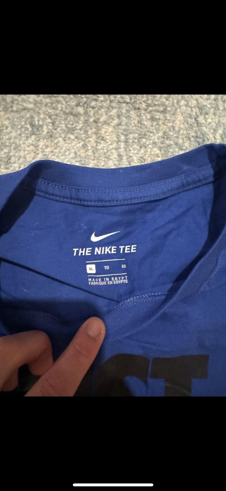 Nike Nike “Just Do It” Blue Athletic T-Shirt Size US XL / EU 56 / 4 - 3 Thumbnail