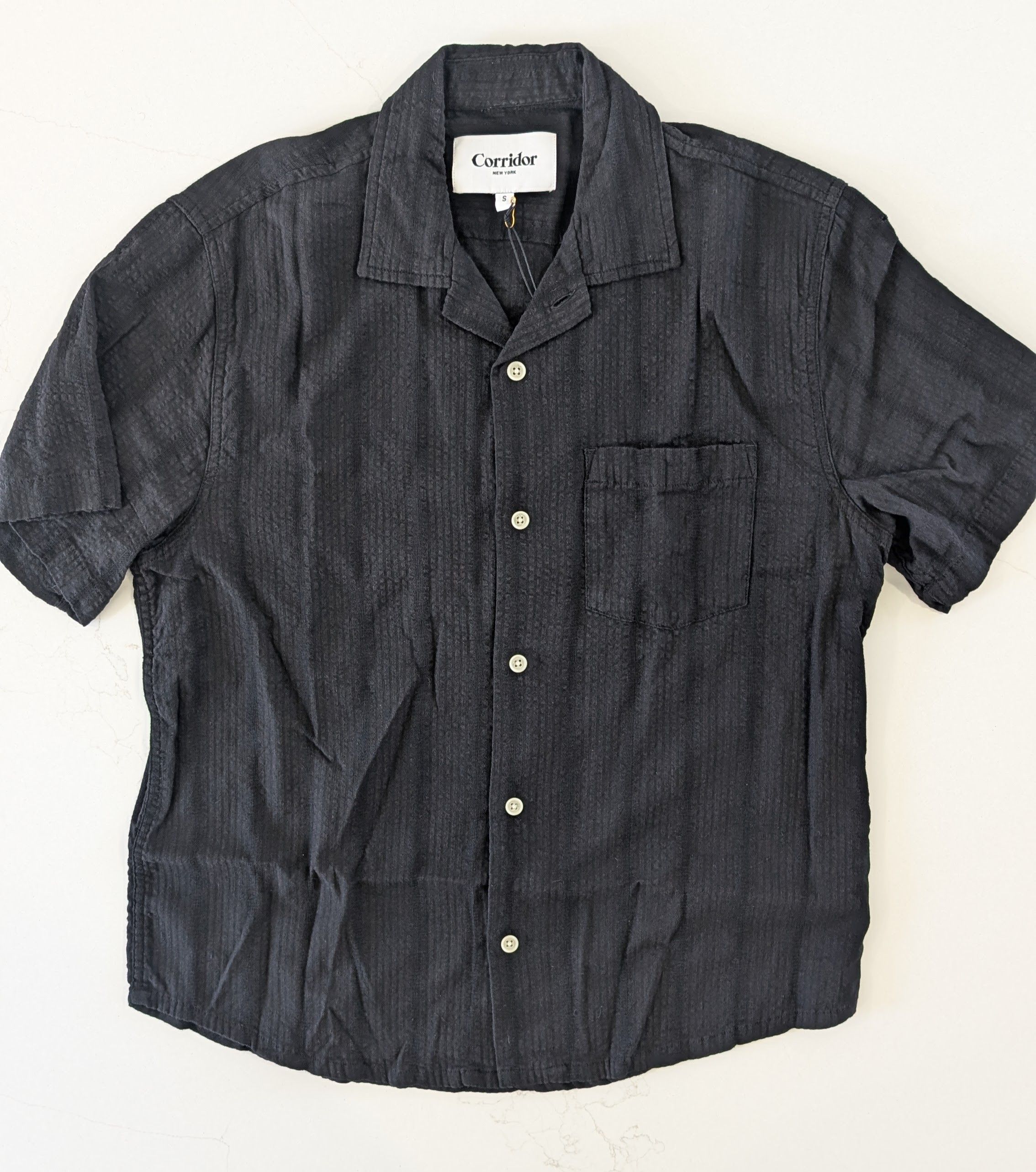 Corridor Corridor NYC Black Striped Seersucker Size S Size US S / EU 44-46 / 1 - 1 Thumbnail