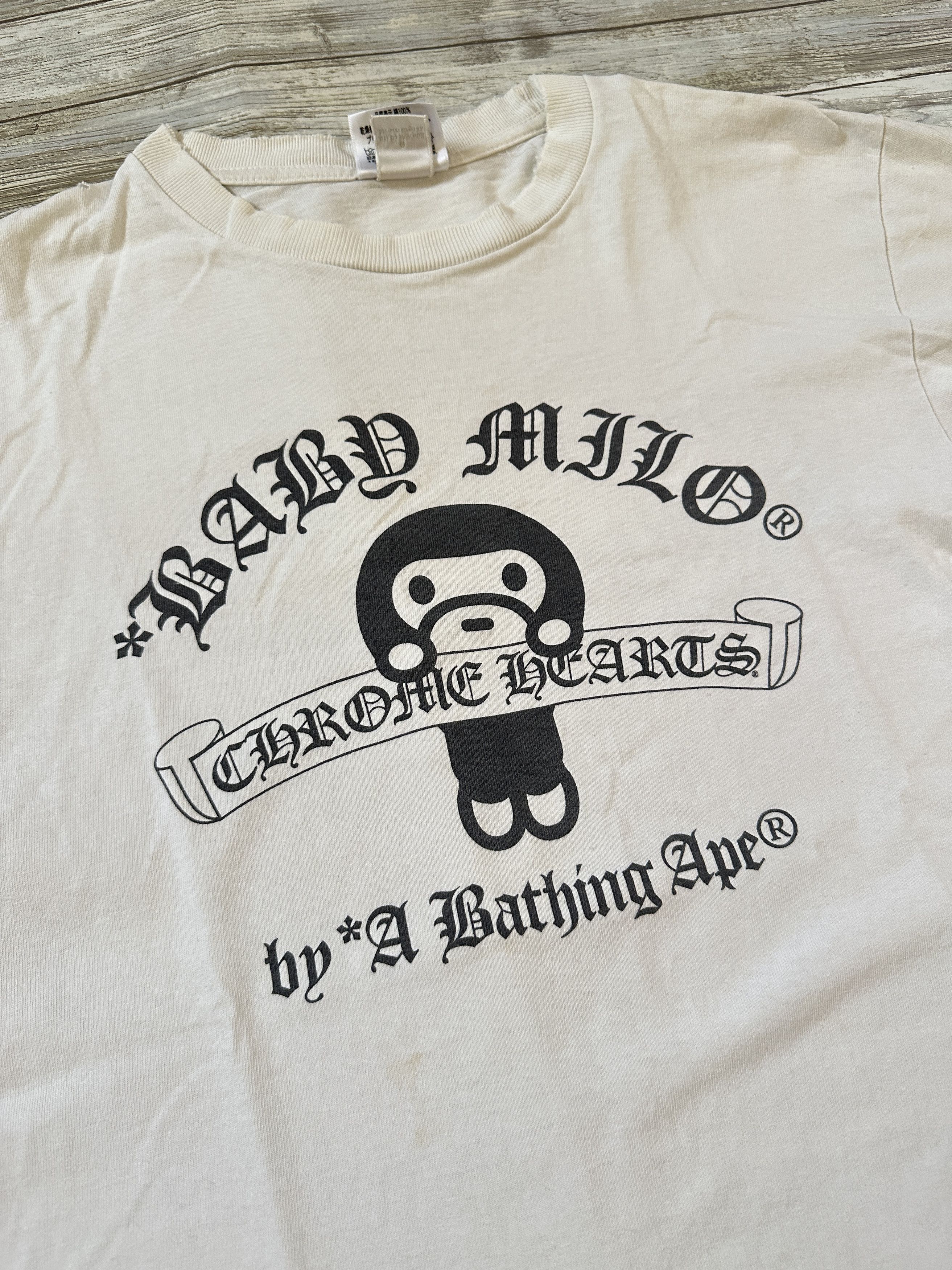 Pre-owned Bape X Chrome Hearts Baby Milo Tee In White | ModeSens Pre-owned Bape X Chrome Hearts Baby Milo Tee In White | ModeSens