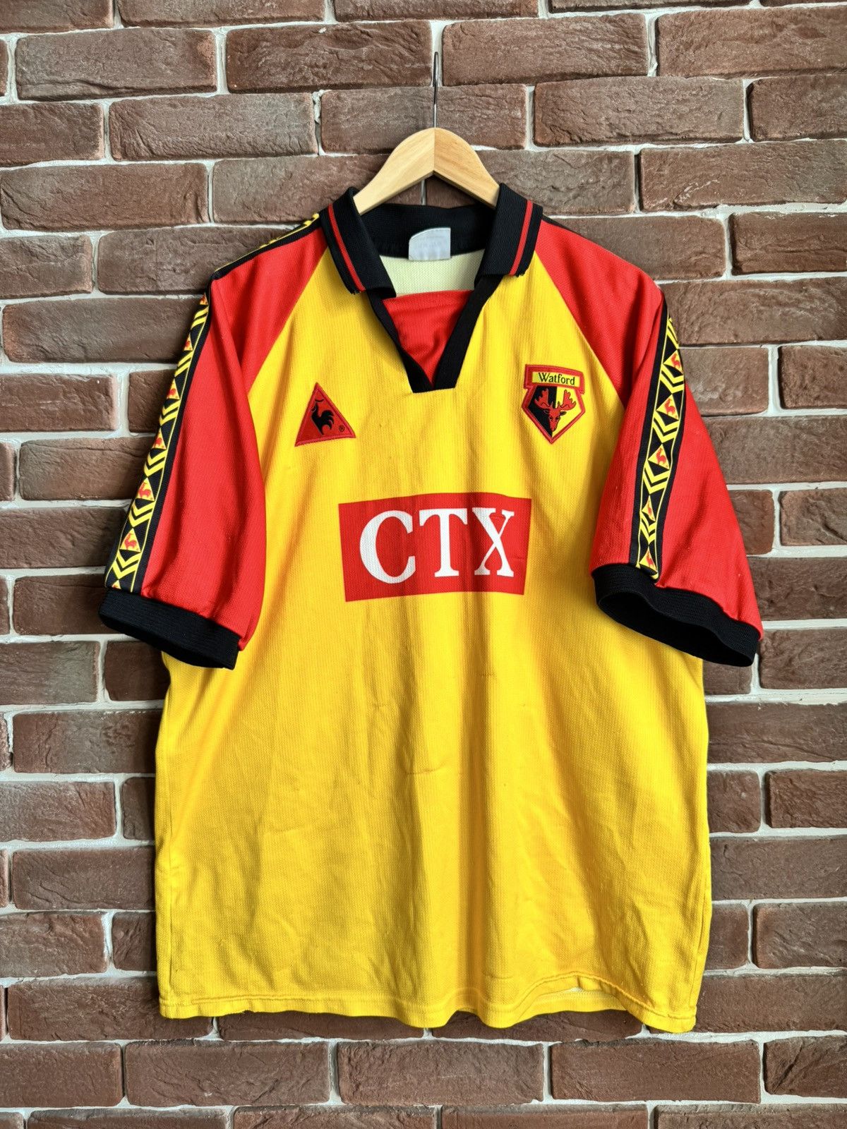 Le Coq Sportif Vintage 1998 Le Coq Sportif Watford Premier League Football Size US XL / EU 56 / 4 - 1 Thumbnail