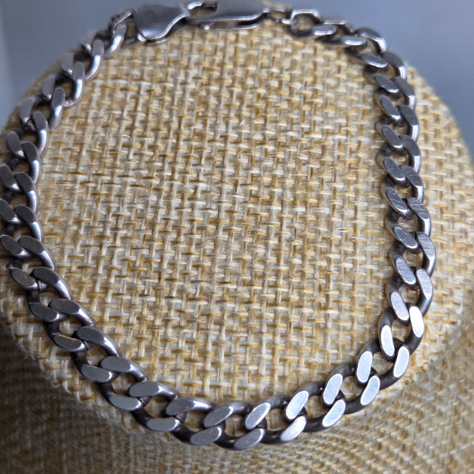 Sterling Silver Sterling Silver Curb Chain Bracelet Italy .925 7.5" Size ONE SIZE - 5 Thumbnail