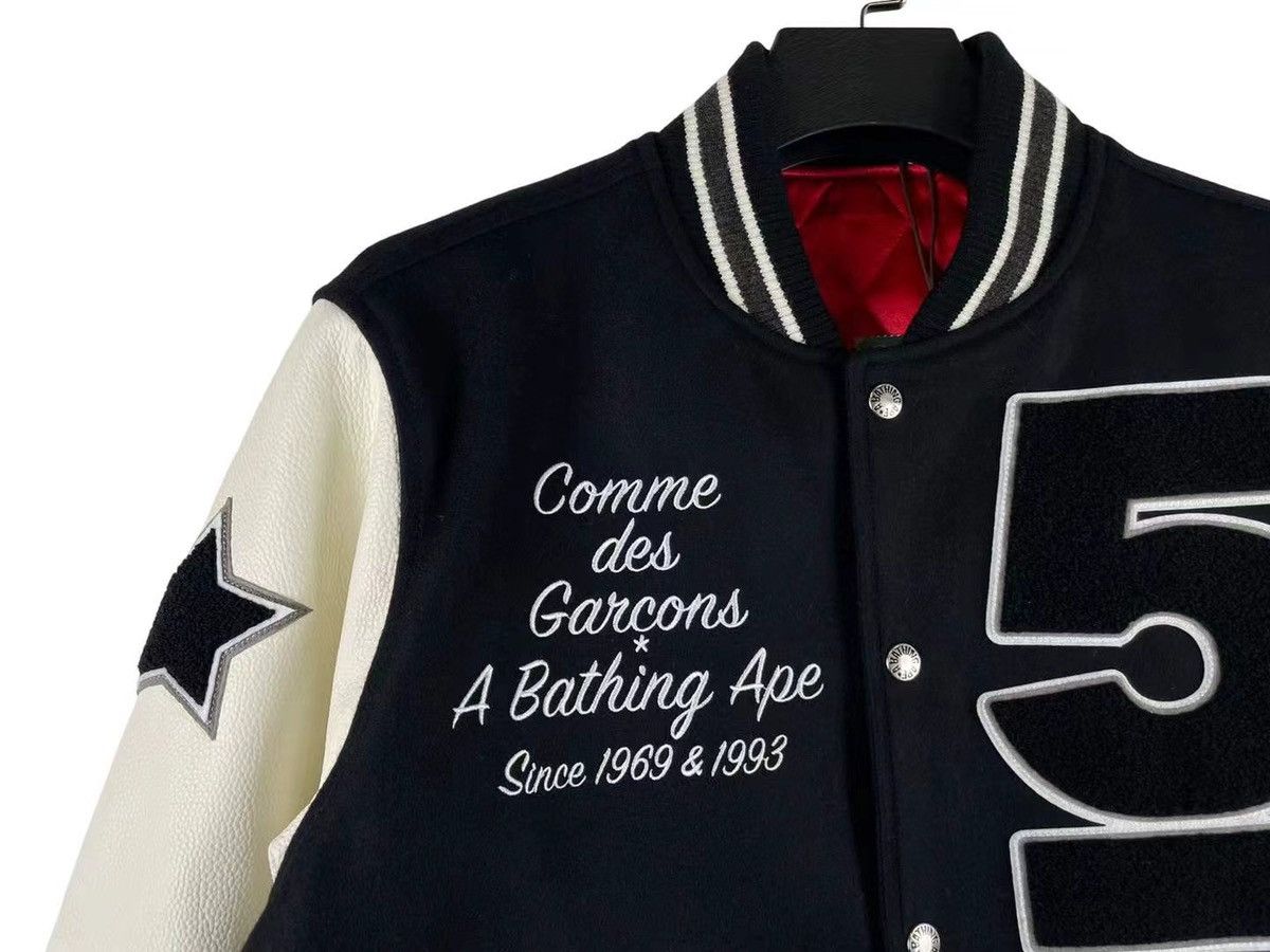 Bape × Comme des Garcons Comme Des Garcons x Bape AW25 Varsity Jacket Size US M / EU 48-50 / 2 - 3 Thumbnail