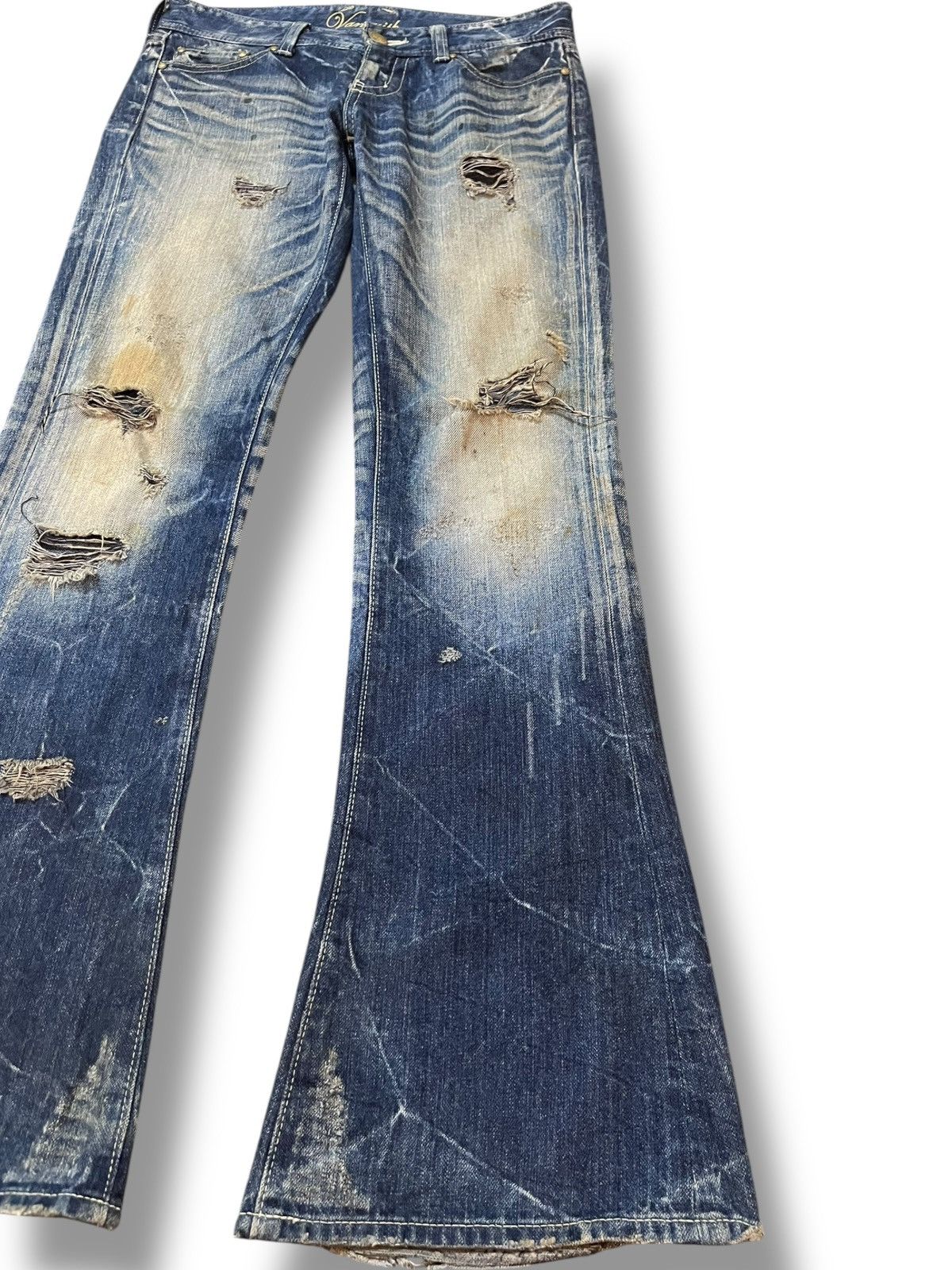 Vanquish Vintage Vanquish Mudwash Faded Whiskers Distressed Denim Size US 31 - 4 Thumbnail