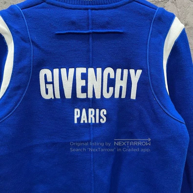 Givenchy Givenchy White and Blue Patchwork Letter Logo Wool Knit Ba Size US S / EU 44-46 / 1 - 6 Thumbnail