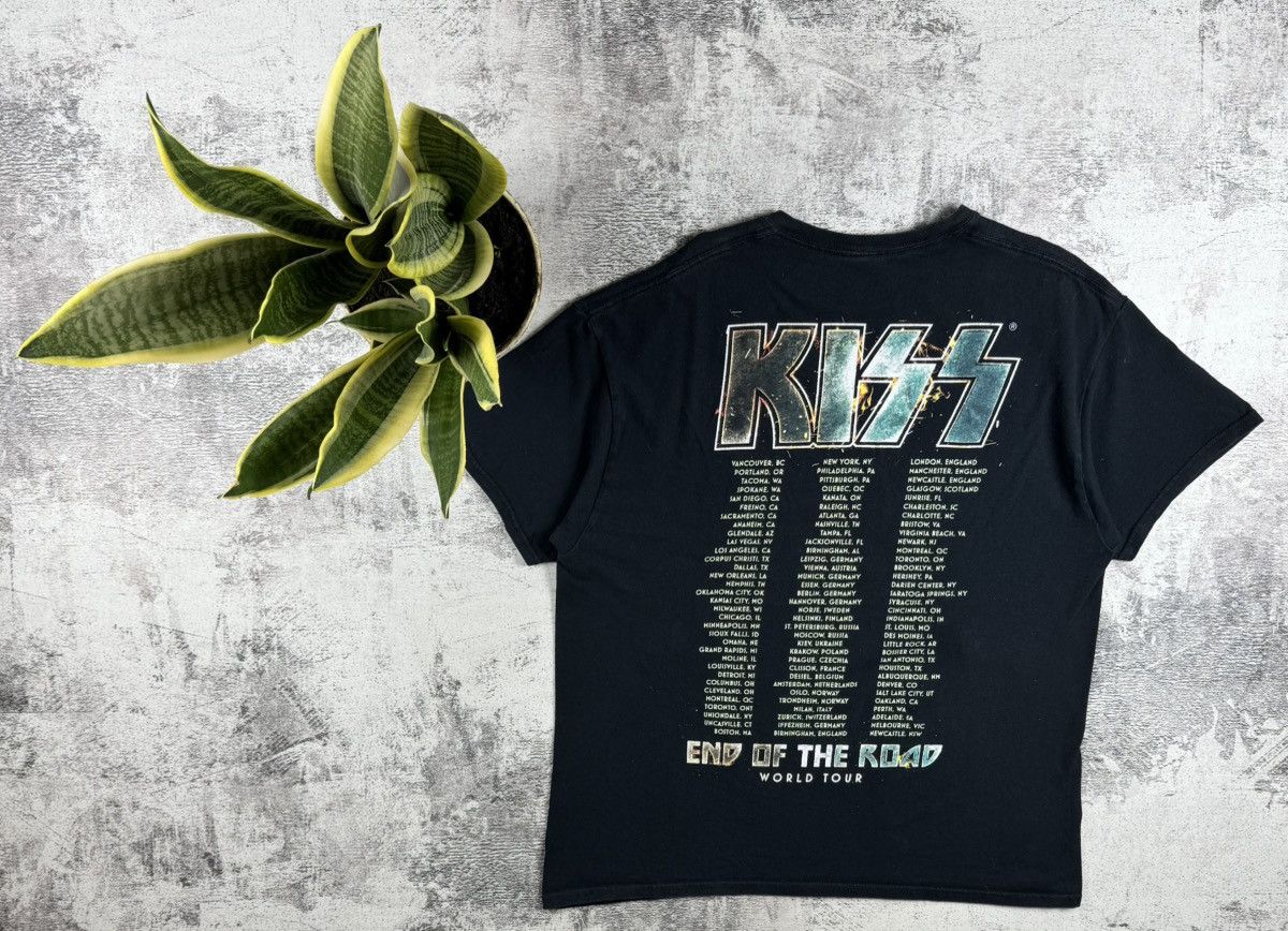 KISS KISS End Of The Road World Tour Rock Faded Merch Devil Band Jersey T Shirt Tee Size US L / EU 52-54 / 3 - 2 Thumbnail