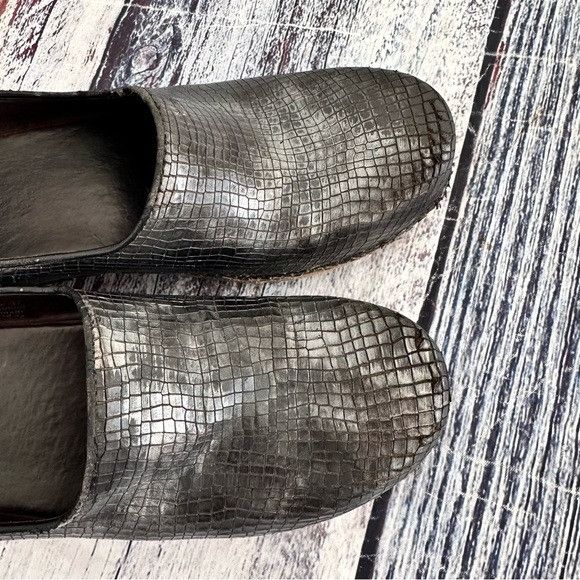 Dansko Dansko Marisol Clog Pewter Metallic Croc Leather Size EU 37 Size US 7 / IT 37 - 3 Thumbnail