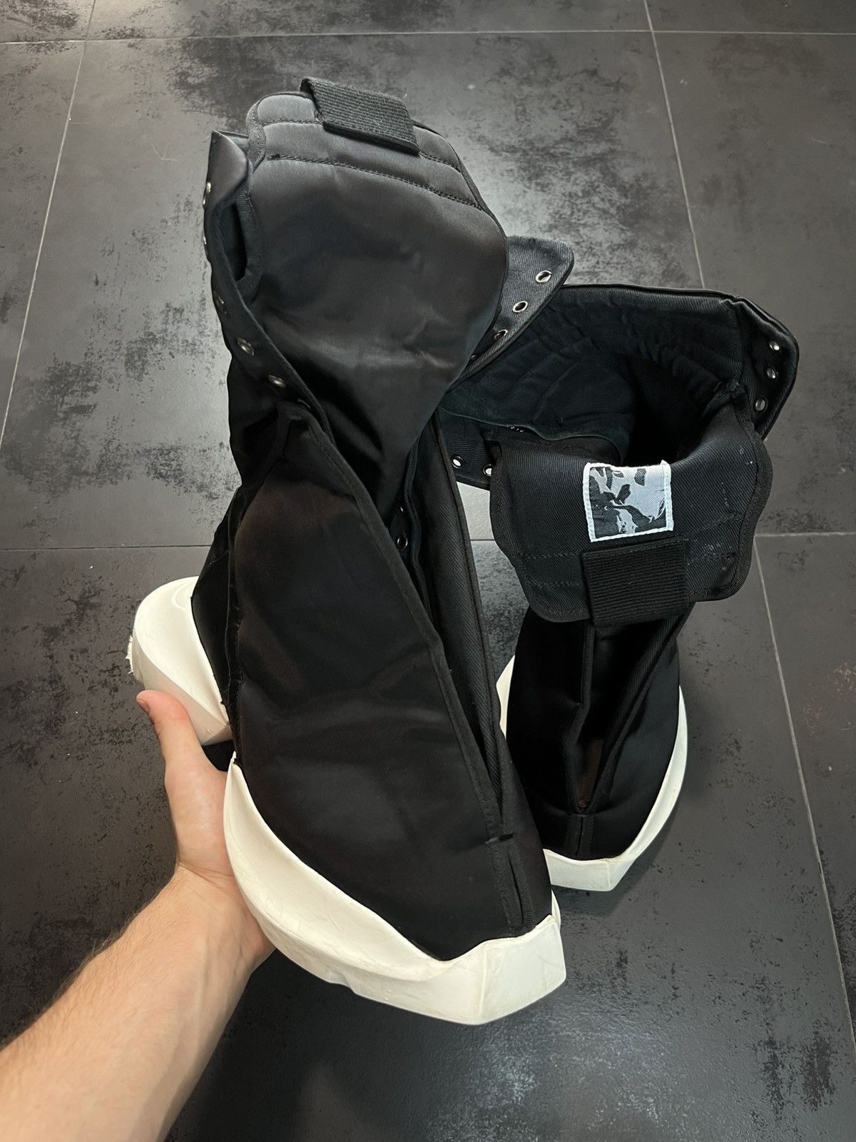 靴 Rick Owens DRKSHDW MEGA TURBO DUNK Rick Owens Drkshdw Black Megaturbo Dunk Sneakers Rick Owens