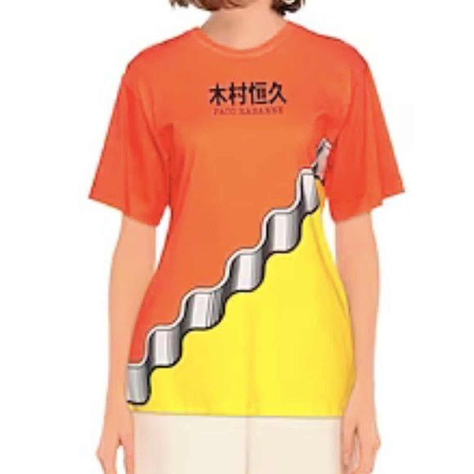 Paco Rabanne Rabann Kimura organic cotton colorblock T shirt Size M / US 6-8 / IT 42-44 - 4 Thumbnail