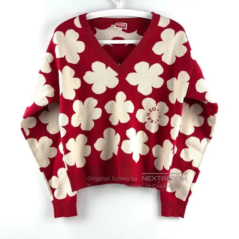 Kenzo KENZO Red Wool Pullover Sweater for Women . Size S / US 4 / IT 40 - 1 Thumbnail