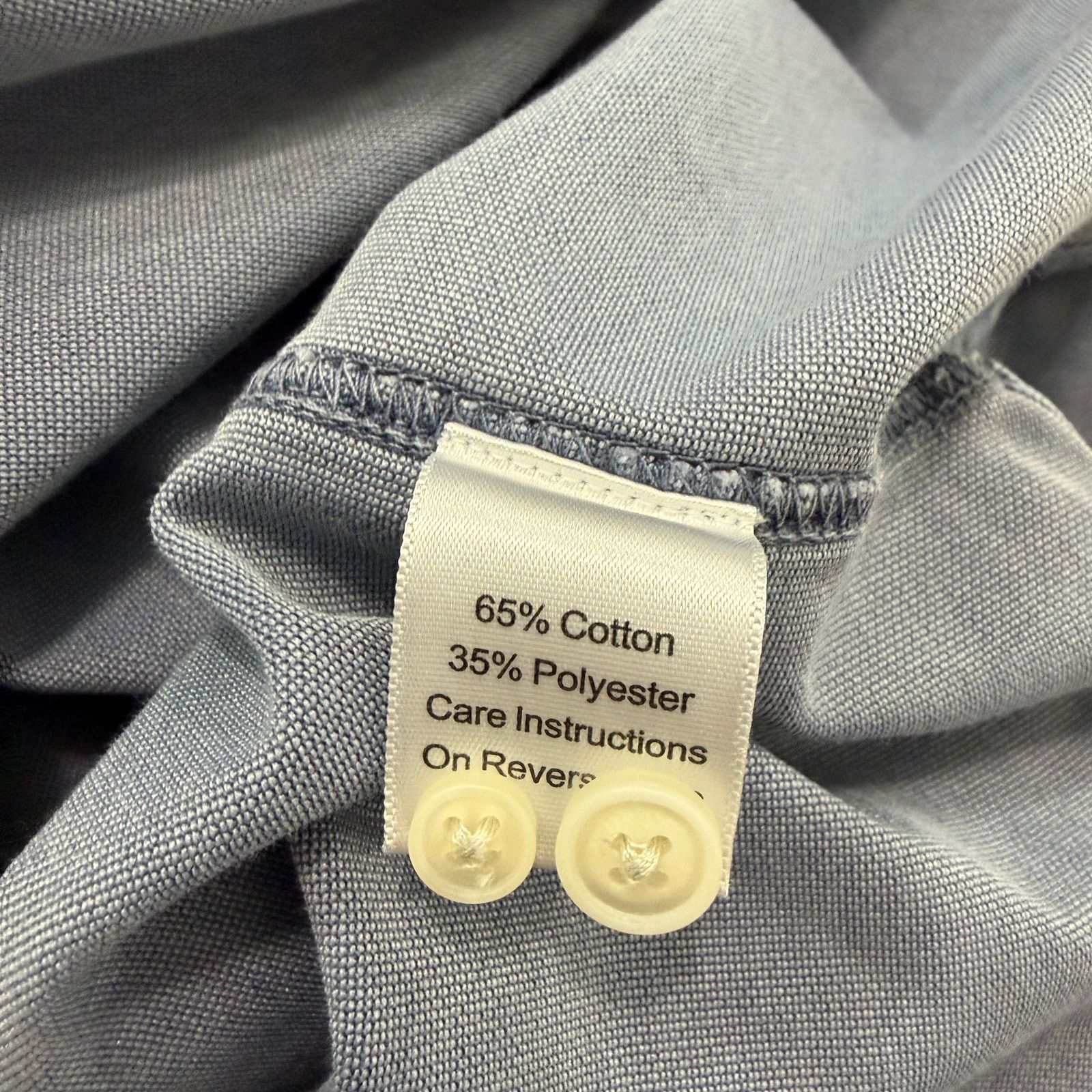 Vintage 32 Bar Blues Button Down Shirt Men's 2XL Blue Solid Preppy Size US XXL / EU 58 / 5 - 6 Thumbnail