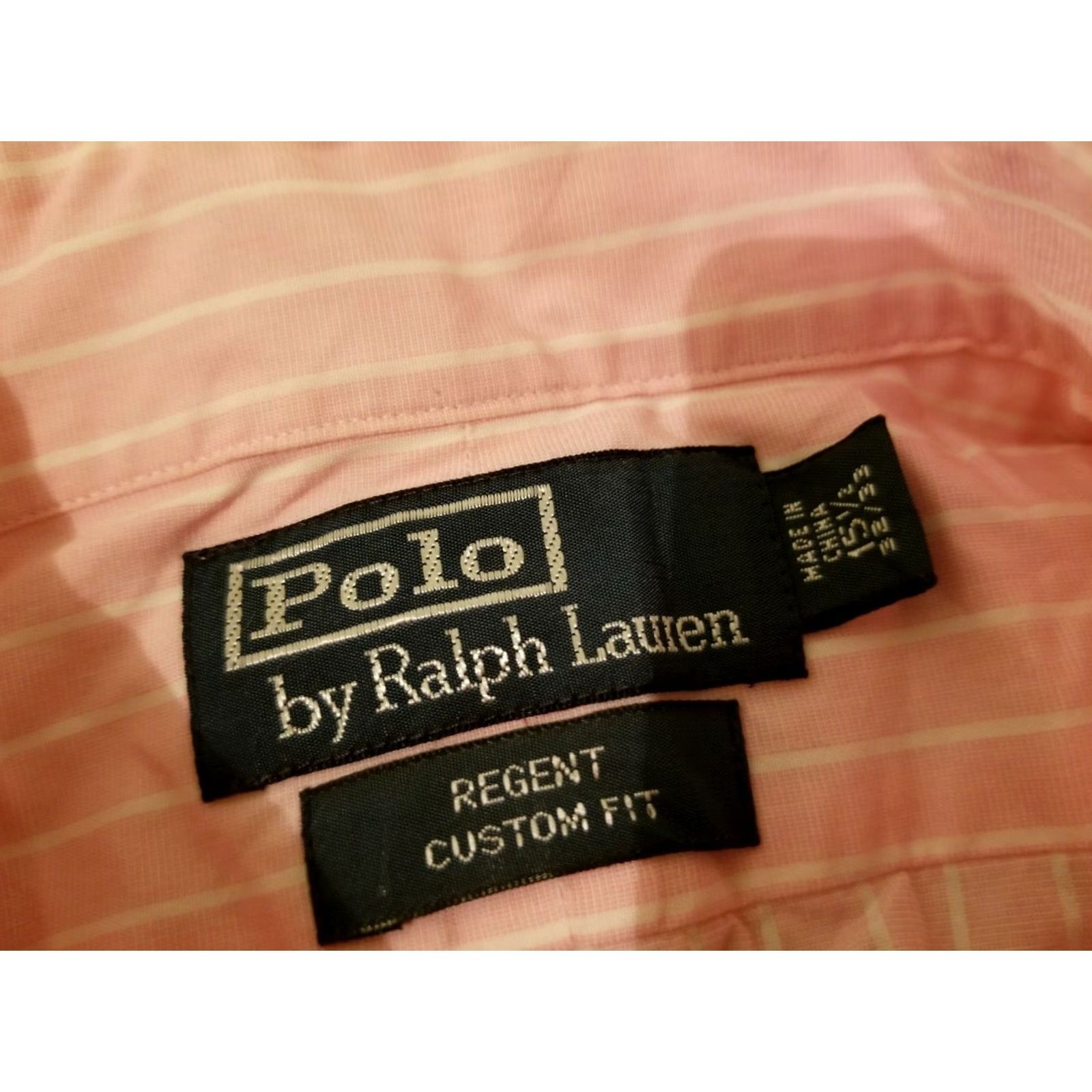 Polo Ralph Lauren Polo Ralph Lauren Dress Shirt Mens 15 1/2 32 33 Pink Stripes Button Cotton Tailored Fit Shirt Size 40R - 4 Thumbnail