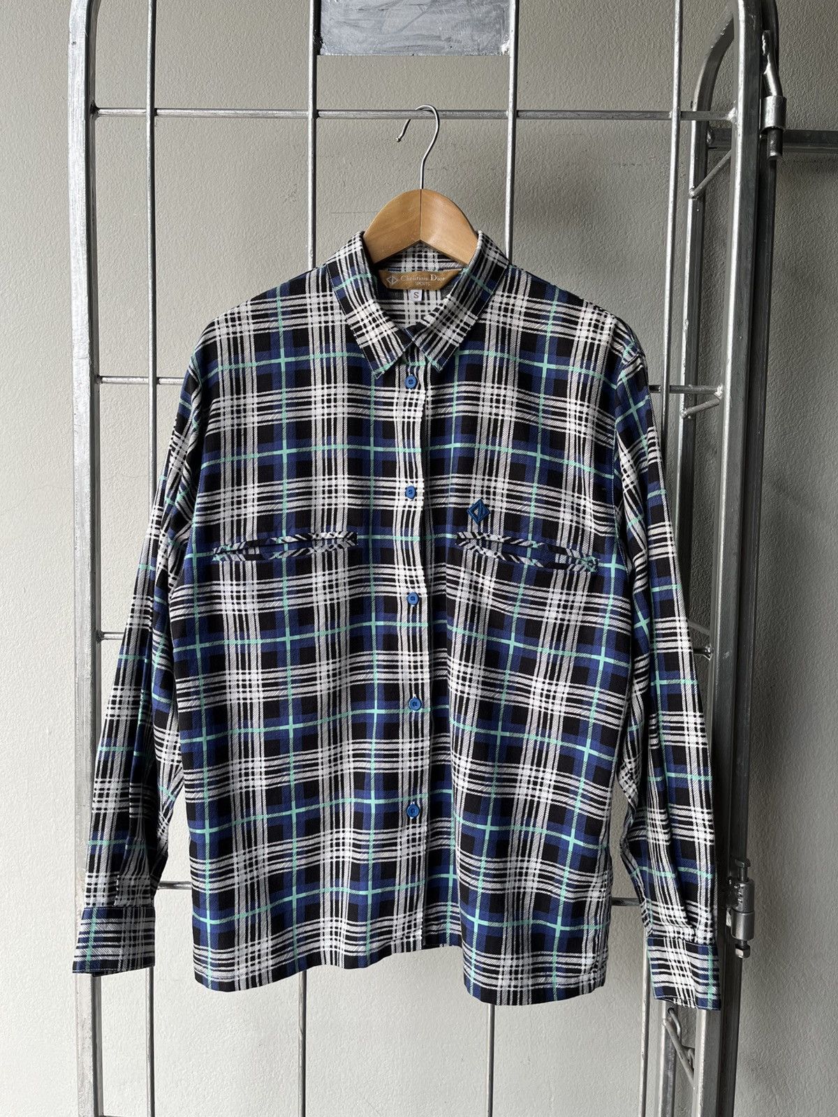 Dior Christian Dior Blue plaid shirt. Size S / US 4 / IT 40 - 1 Thumbnail