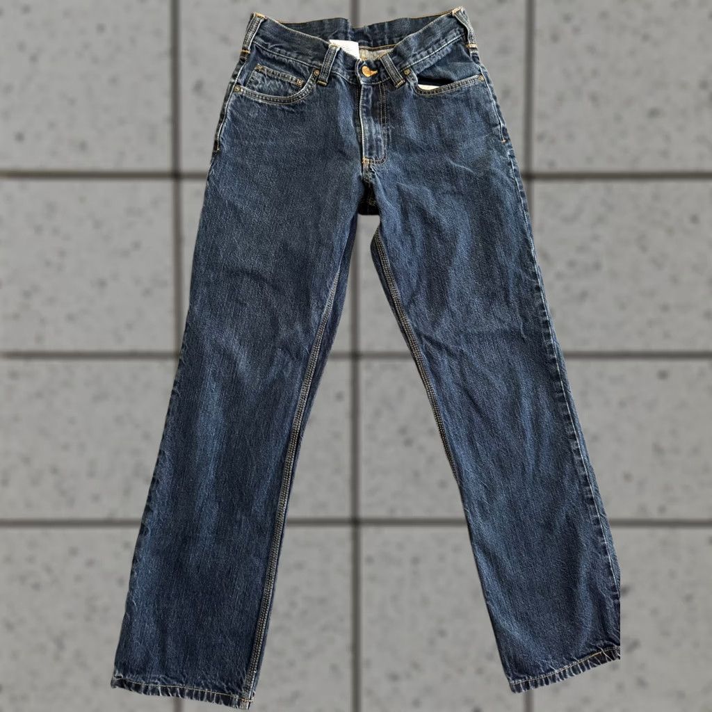 Carhartt Carhartt Jeans Mens 29x32 Blue Denim Relaxed Fit Straight Leg Grunge Size US 29 - 1 Thumbnail