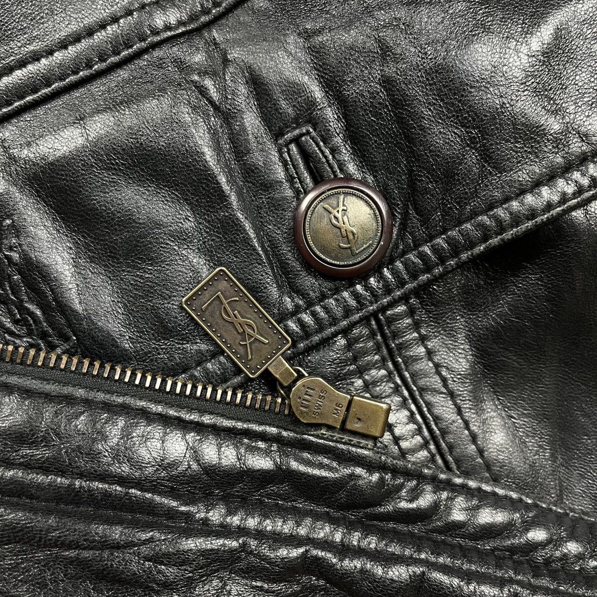 Yves Saint Laurent Vintage 90s Ysl Yves Saint Laurent pour homme leather jacket Size US L / EU 52-54 / 3 - 7 Thumbnail