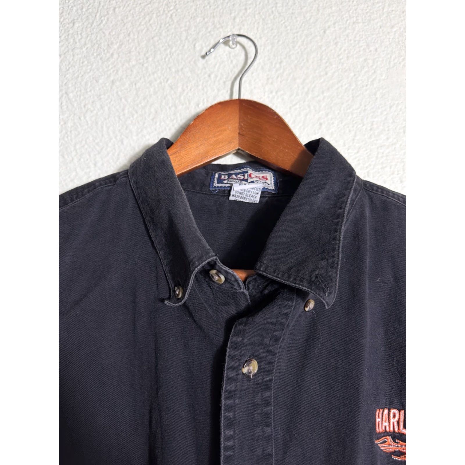 Harley Davidson Y2K Mens XL Short Sleeve Black Button-Down Shirt Harley-Davidson 100th Size US XL / EU 56 / 4 - 3 Thumbnail