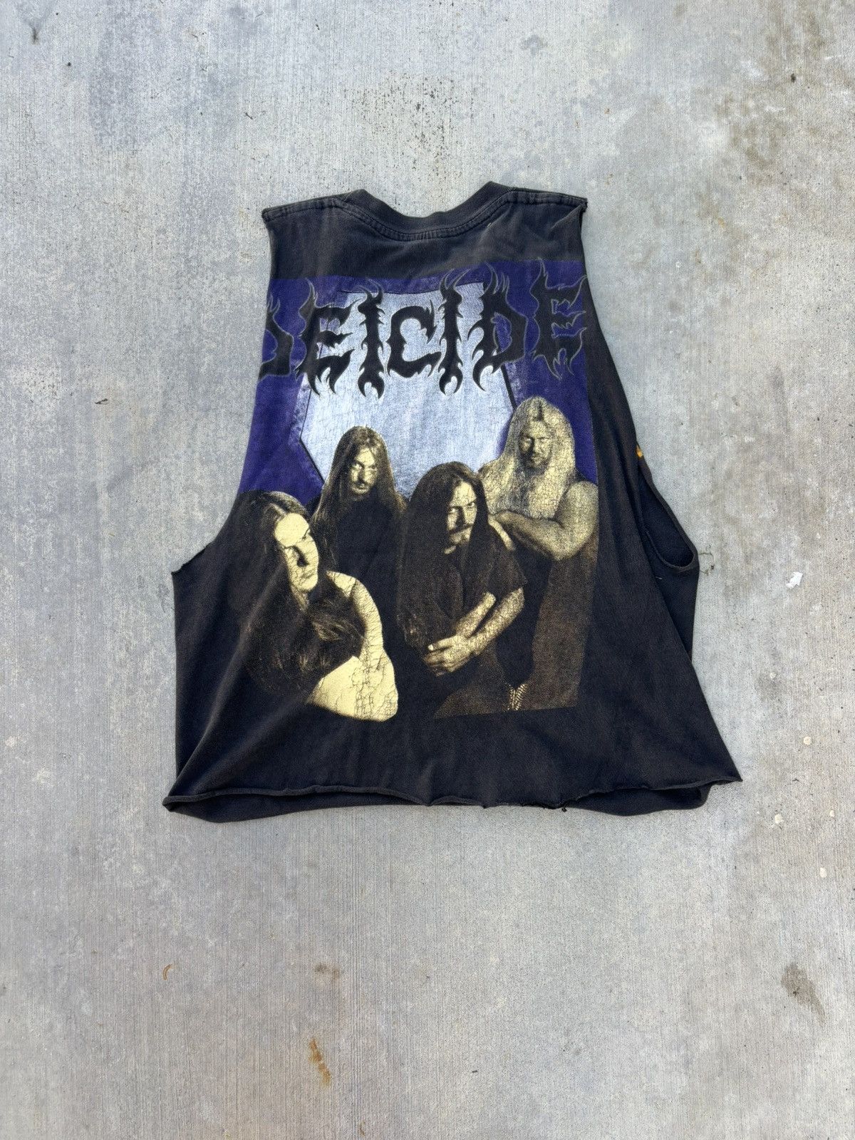 Band Tees Vintage 90s Deicide Cut Off T Shirt Size US L / EU 52-54 / 3 - 2 Thumbnail