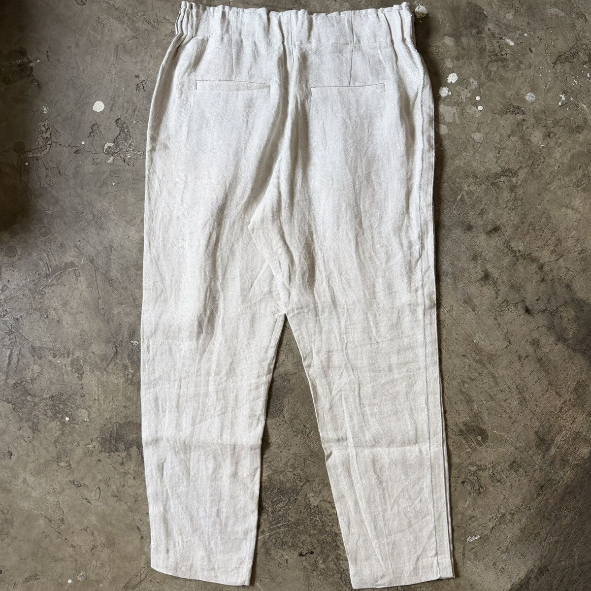 Brunello Cucinelli Brunello Cucinelli - Linen Side Tape Pants Size US 32 / EU 48 - 2 Thumbnail