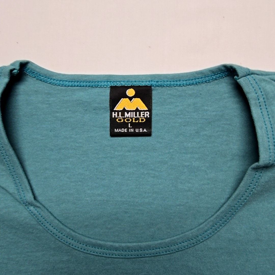 Vintage Vintage Montana Turquoise Tee Flower Blue Boat Neck L Shirt Size L / US 10 / IT 46 - 6 Thumbnail