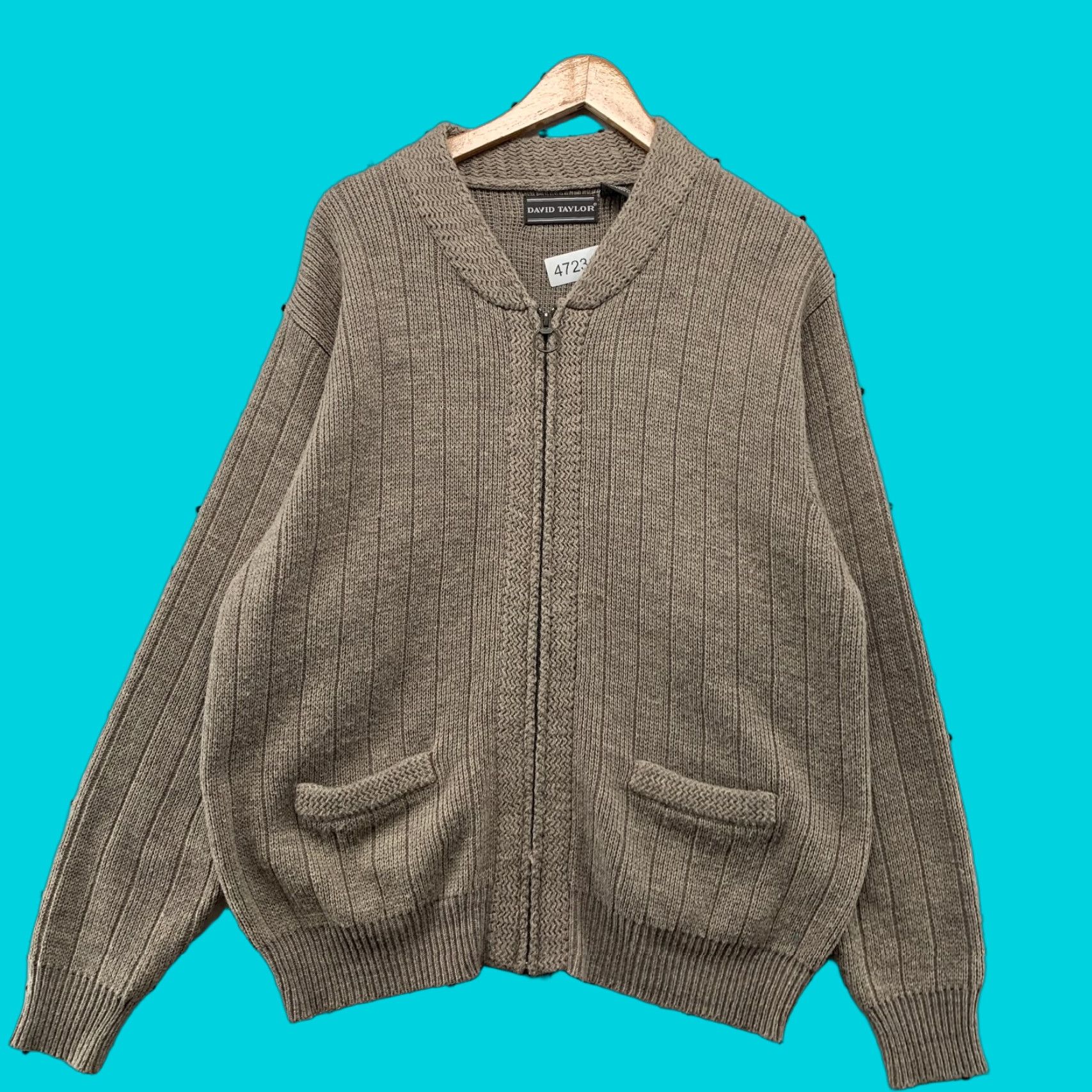 Vintage VINTAGE David Taylor Cardigan Sweater Mens M Brown Long Sleeve Acrylic Grandpa Size US M / EU 48-50 / 2 - 1 Thumbnail
