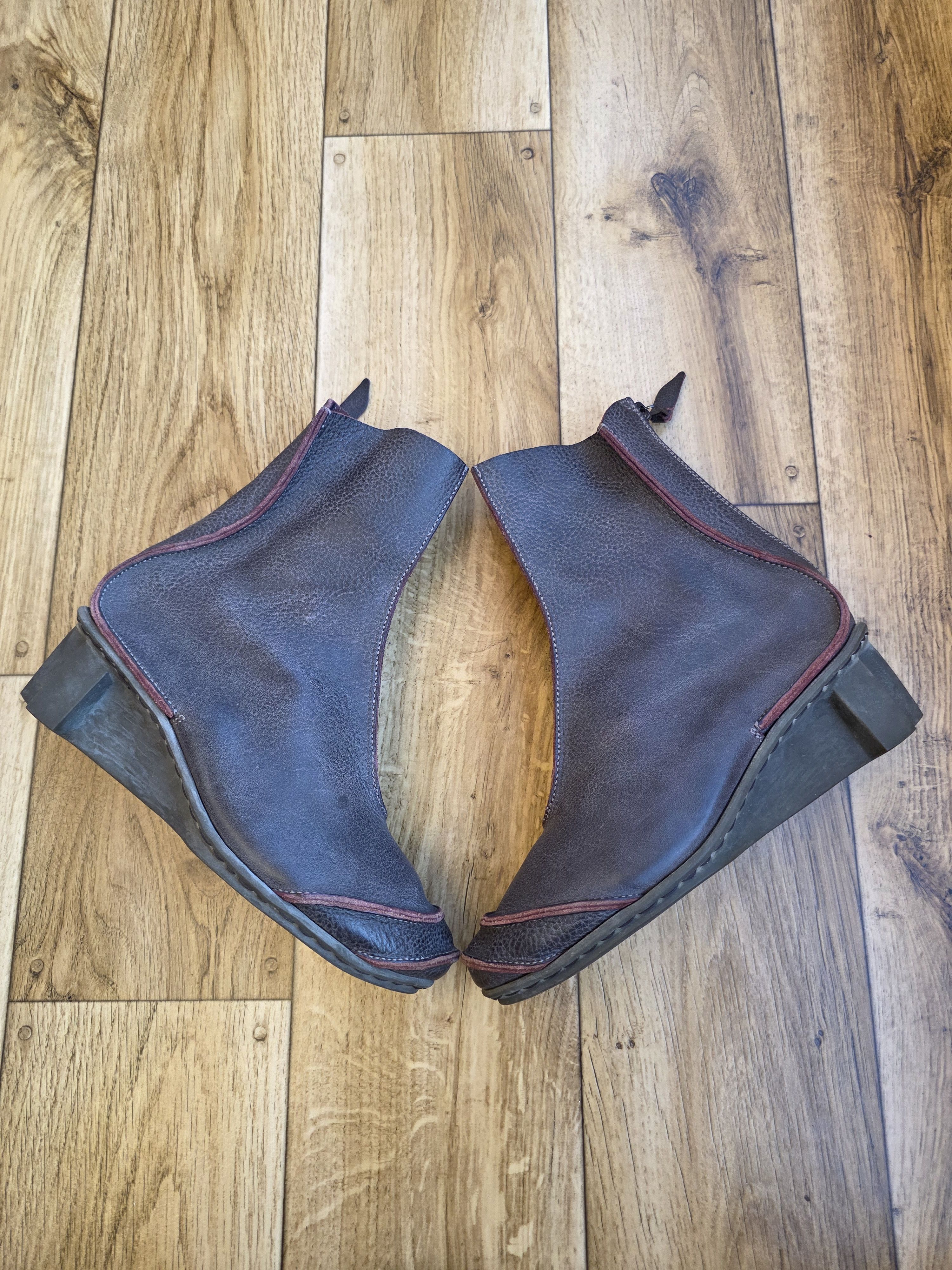 Trippen Trippen Women Leather Boots Size US 9 / IT 39 - 1 Thumbnail
