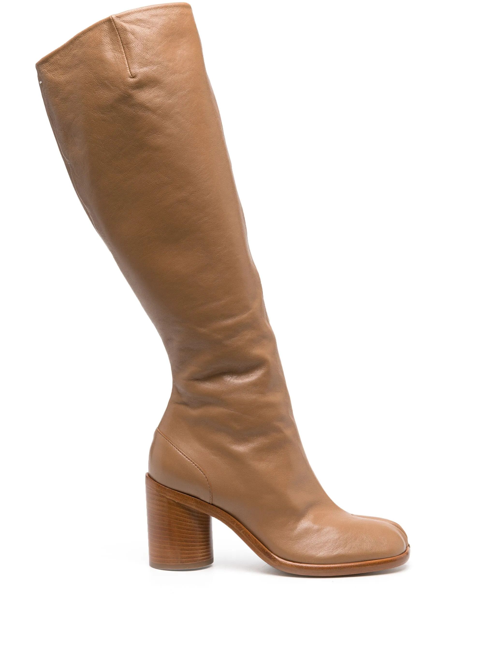Maison Margiela o1w1db10526 Tabby Knee-High Boots in Brown Size US 11 / IT 41 - 1 Thumbnail