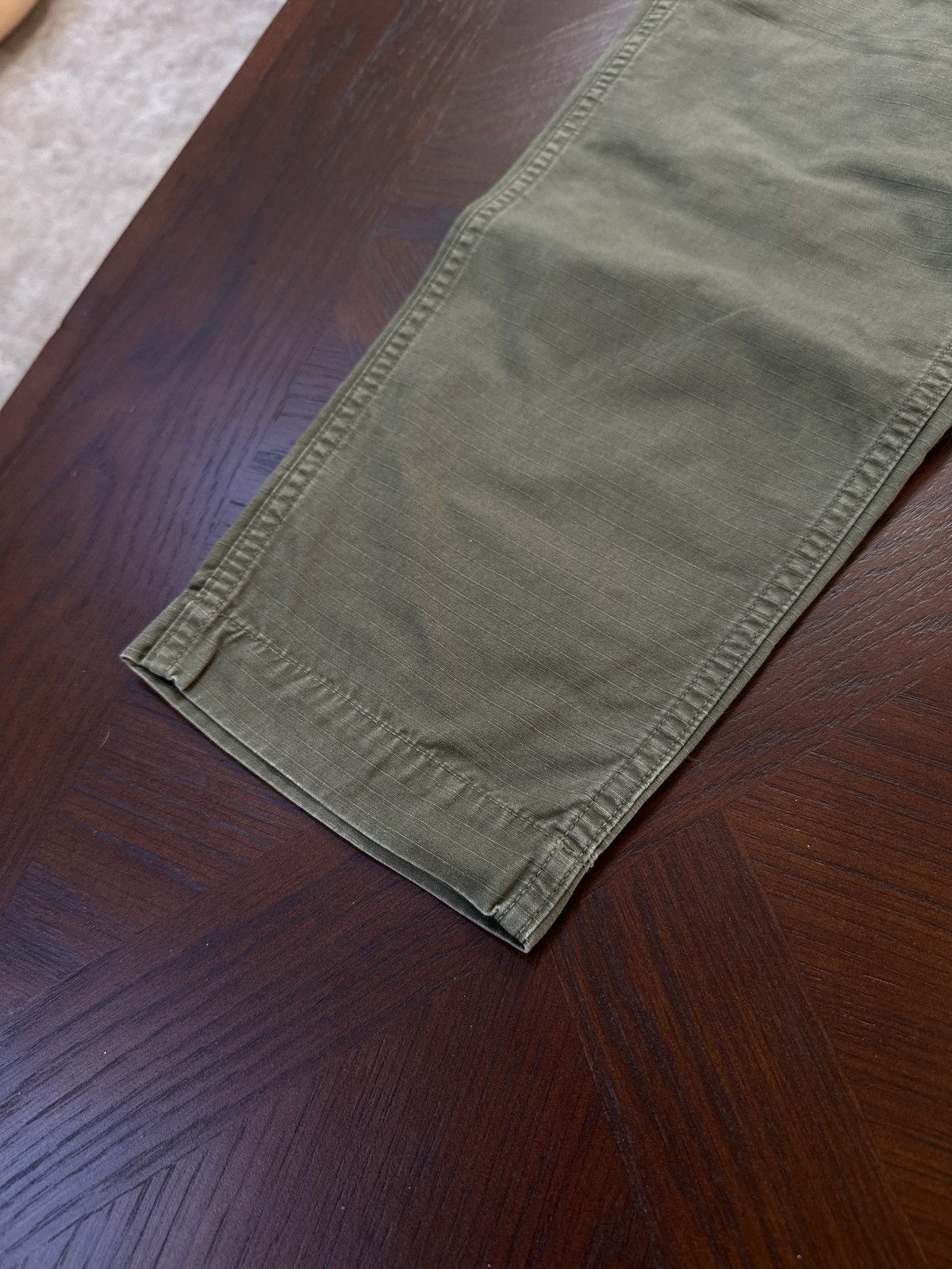 Orslow orSlow Olive Green Ripstop Pleated Easy Pants Size US 26 / EU 42 - 4 Thumbnail