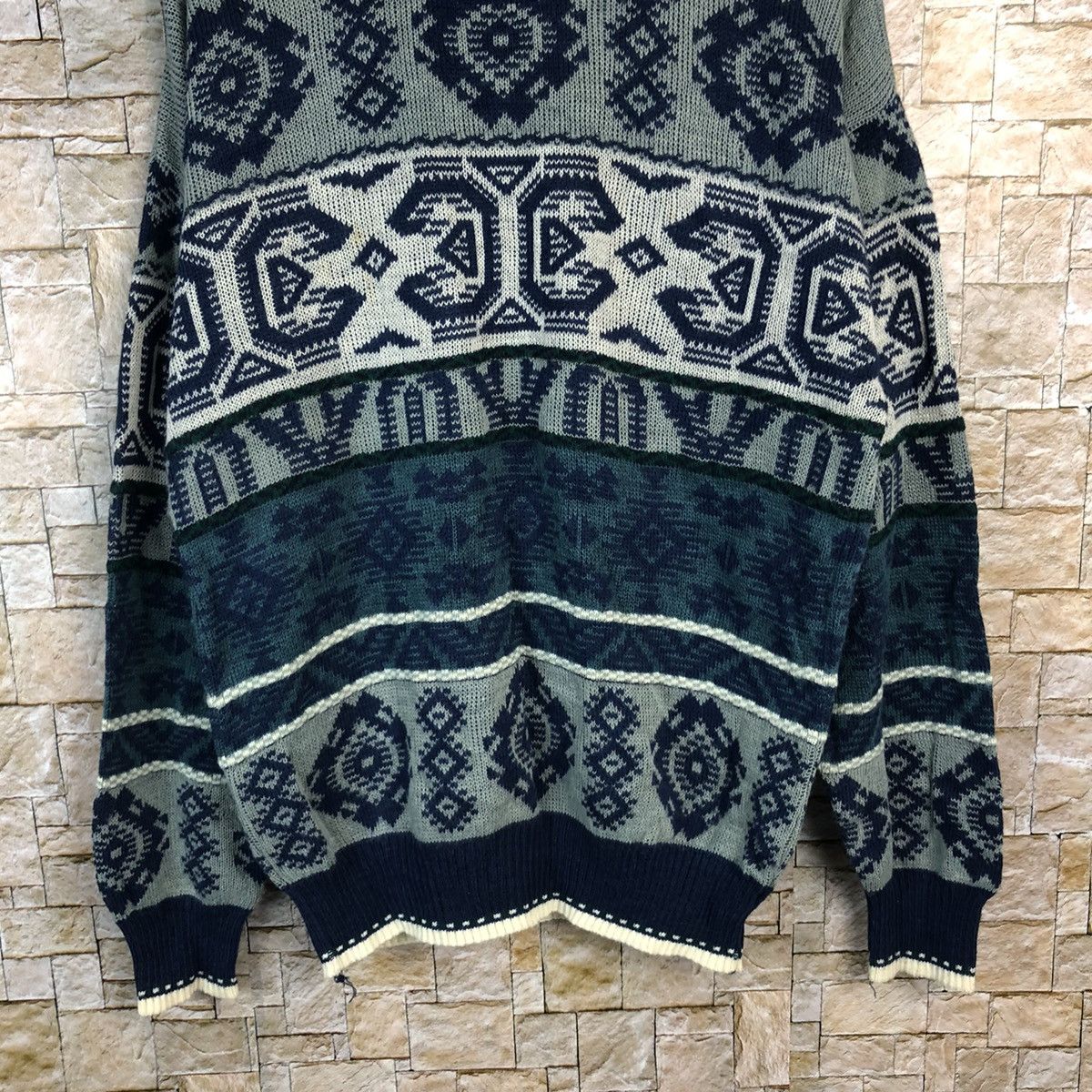 Homespun Knitwear Les Mues Paris Blue Knitwear sweatshirt #A689 Size US L / EU 52-54 / 3 - 3 Thumbnail