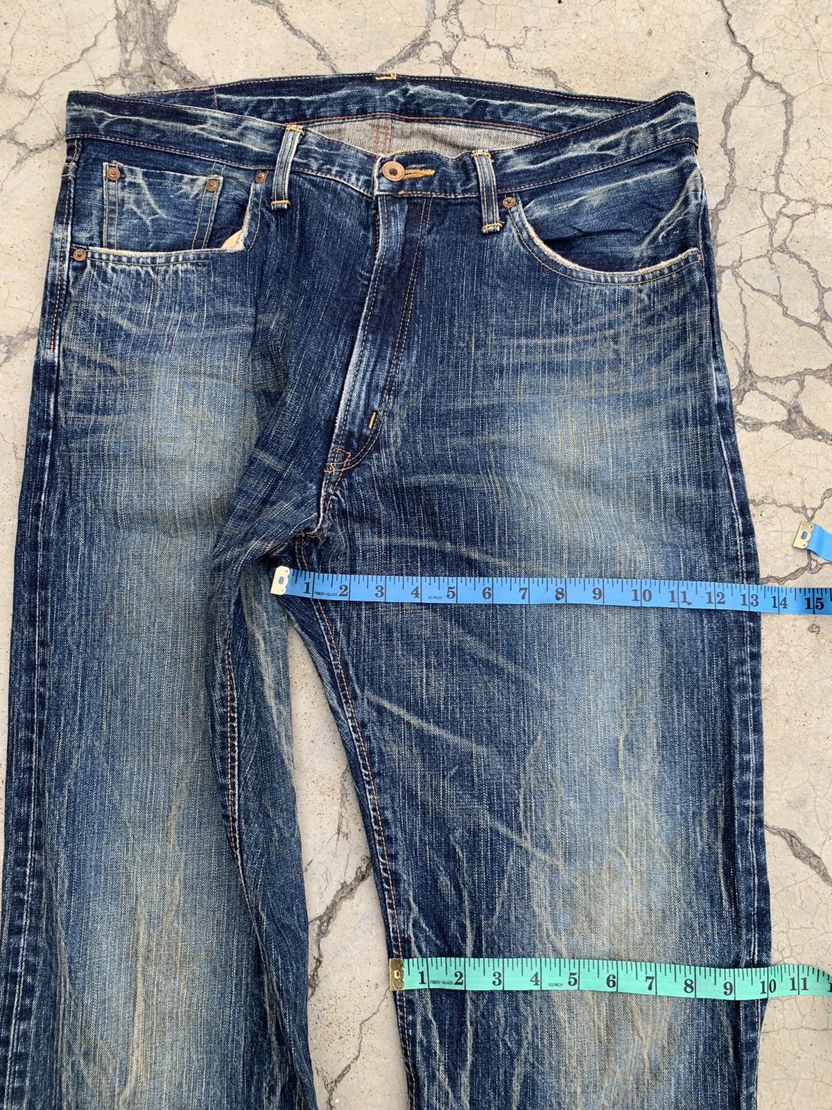 Edwin EDWIN 505Z selvage denim with lightning pattern. Size US 36 / EU 52 - 12 Thumbnail