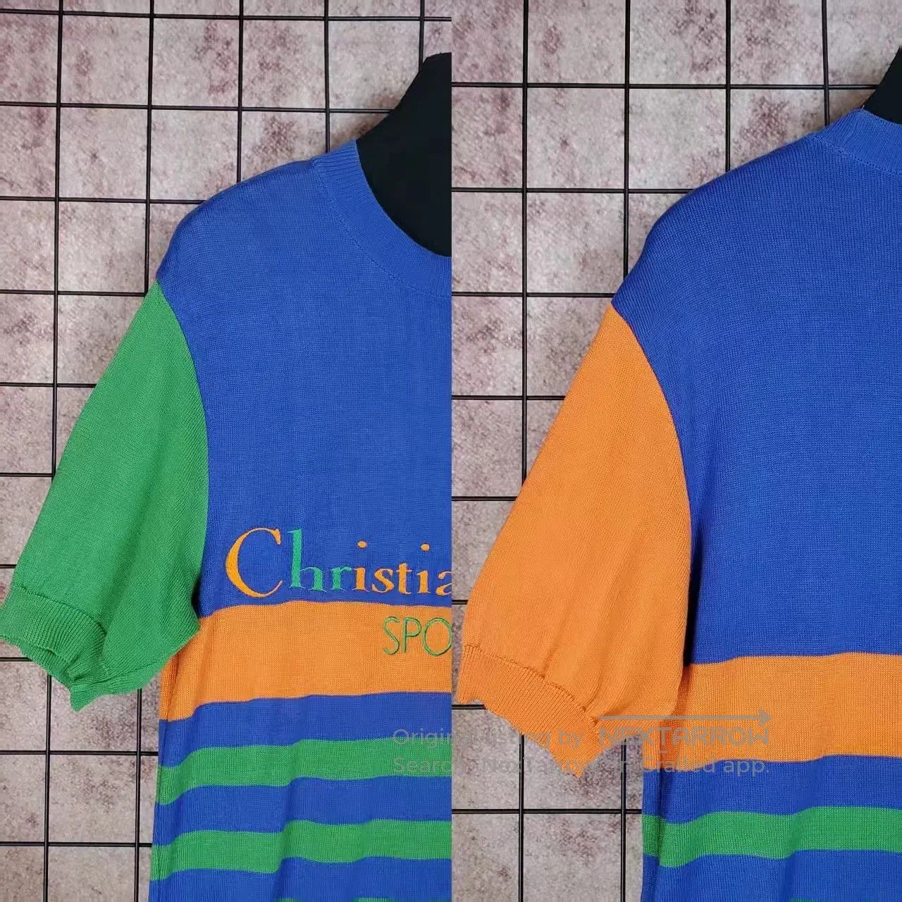 Dior dior color block rainbow logo knit shirt. Size US M / EU 48-50 / 2 - 4 Thumbnail