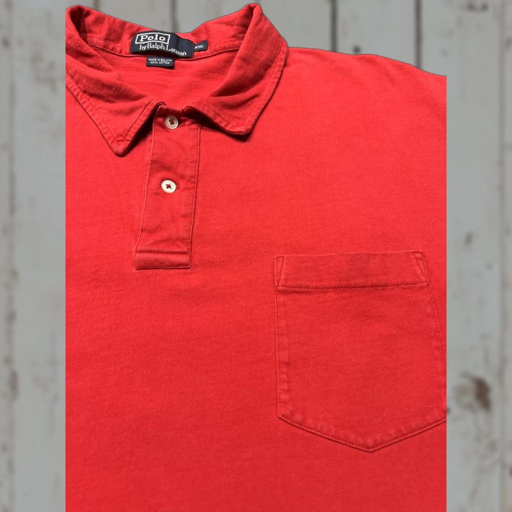 Polo Ralph Lauren VINTAGE Polo Ralph Lauren Polo Shirt Men XXL Red Cotton Short Sleeve Logo Casual Size US XXL / EU 58 / 5 - 1 Thumbnail