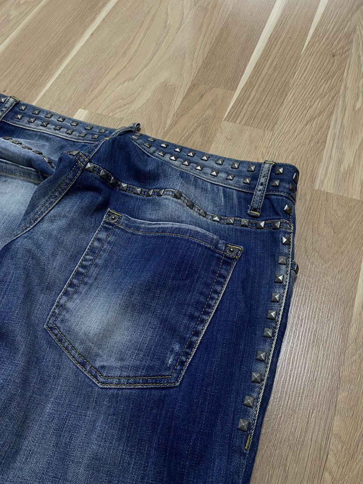 Japanese Brand A/V Japanese Avant-Garde Studded Jeans Size US 32 / EU 48 - 8 Thumbnail