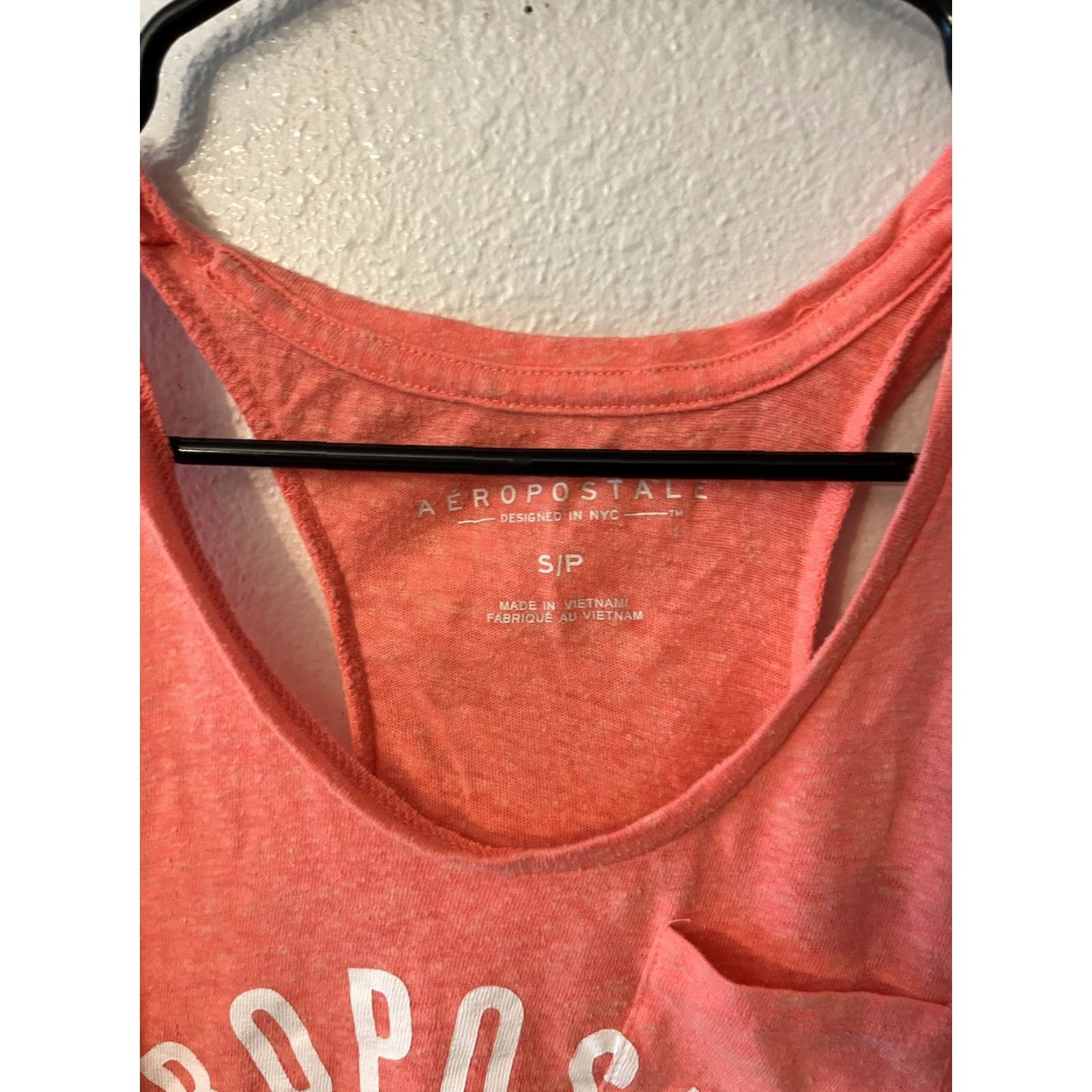 Aeropostale VINTAGE Aeropostale Tank Shirt Women S Pink Graphic Basic Cotton Knit 90s Concert Style Mens Girls Size S / US 4 / IT 40 - 2 Thumbnail