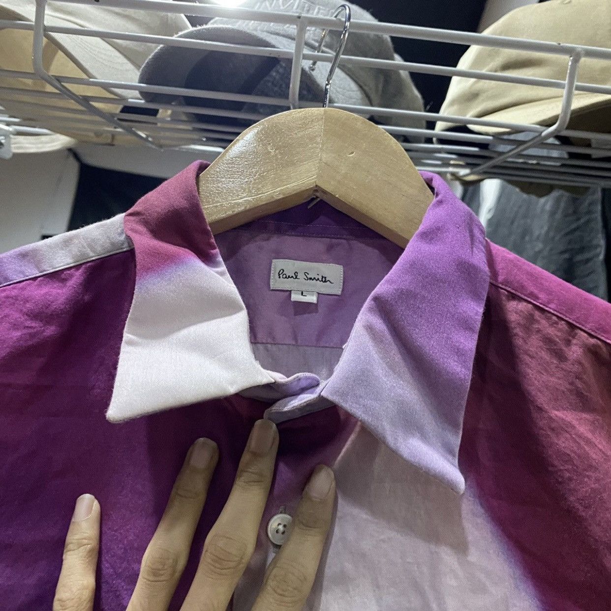 Paul Smith Paul Smith Gradient Ombre Graphic Long Sleeve Shirt Pink Size US L / EU 52-54 / 3 - 9 Thumbnail